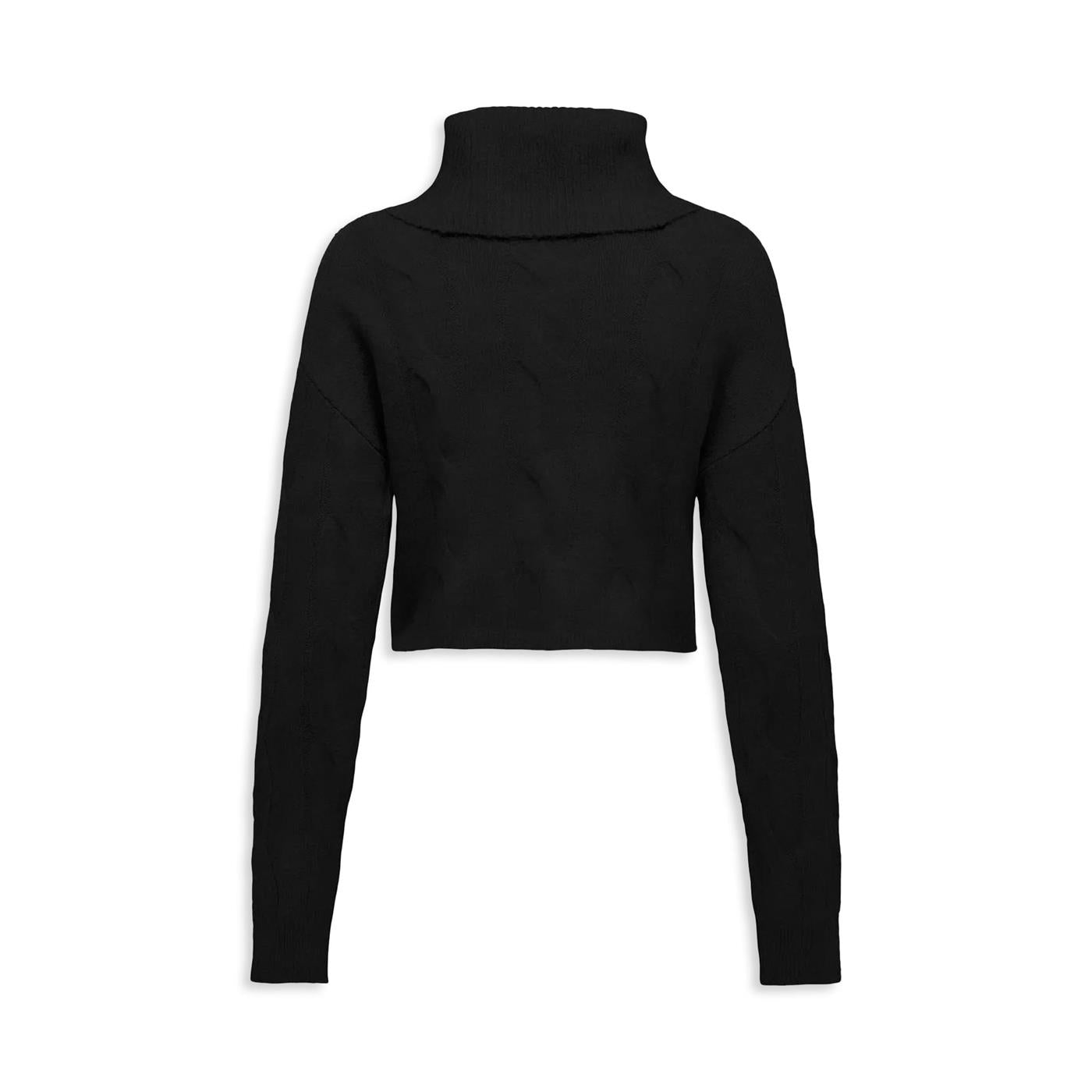 Only Rio Life LS Cable Roolneck Knit Black - 15331405B