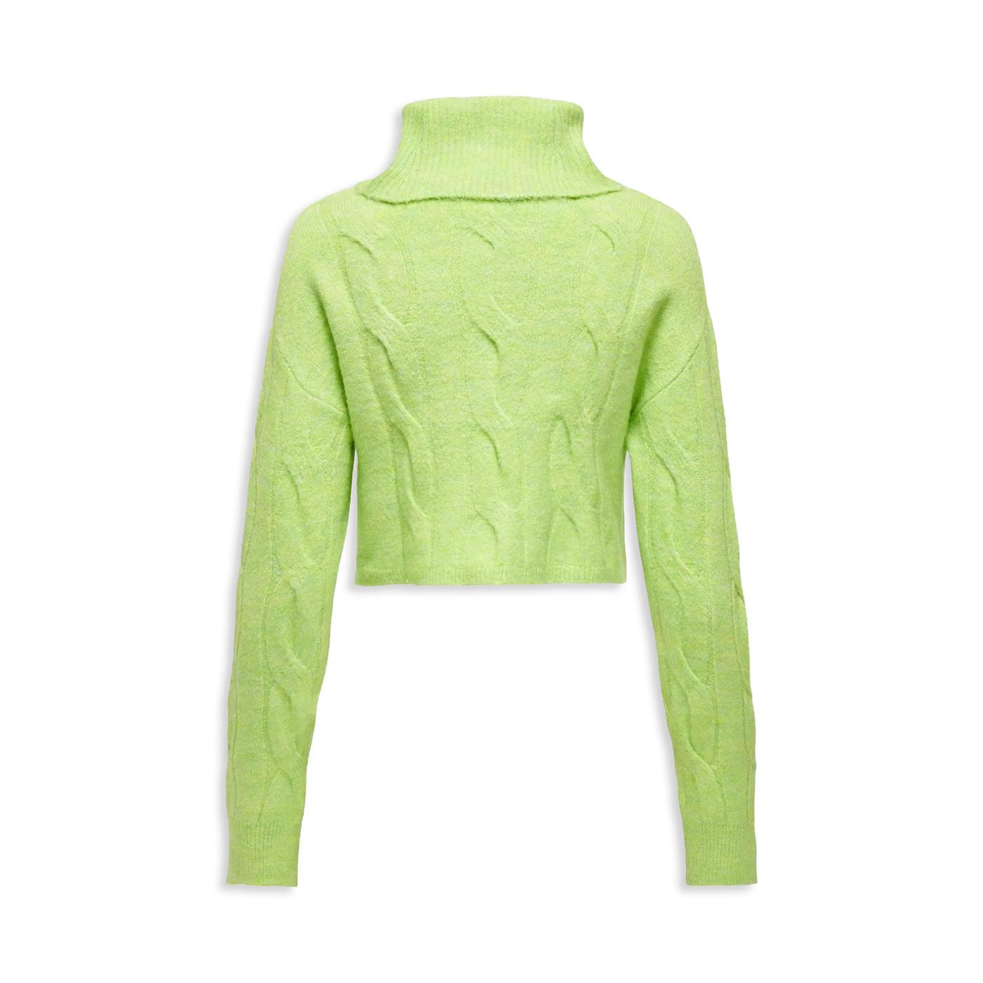 Only Rio Life LS Cable Roolneck Knit Celery Green - 15331405C