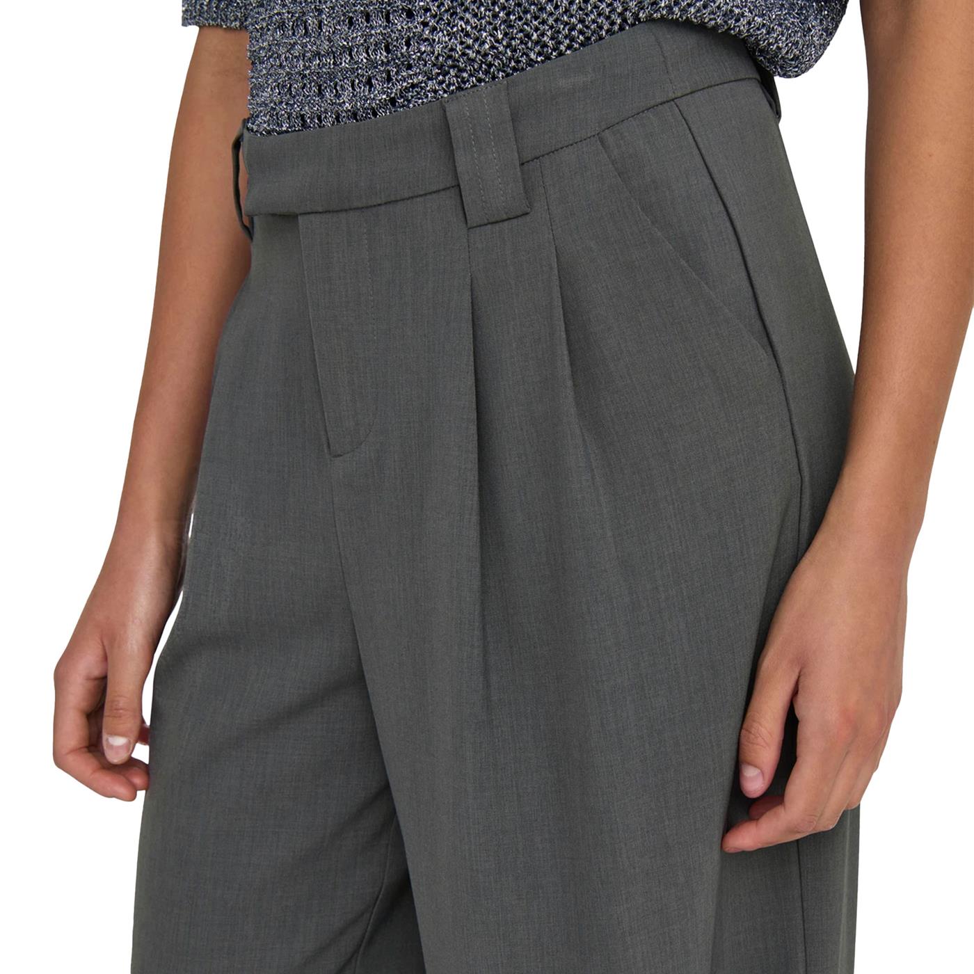 Only Svea MW Mel Wide Pant Dark Grey - 15331532DG