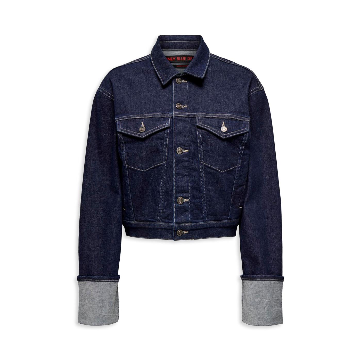 Only Mercer LS Fold Up Jacket Dark Blue - 15332367DB