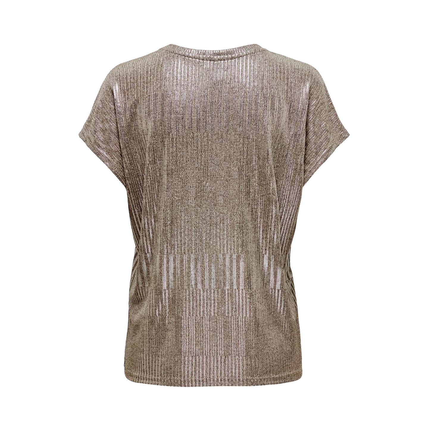Only Mirinda S/S V-Neck Top Pumice Stone - 15333628PS