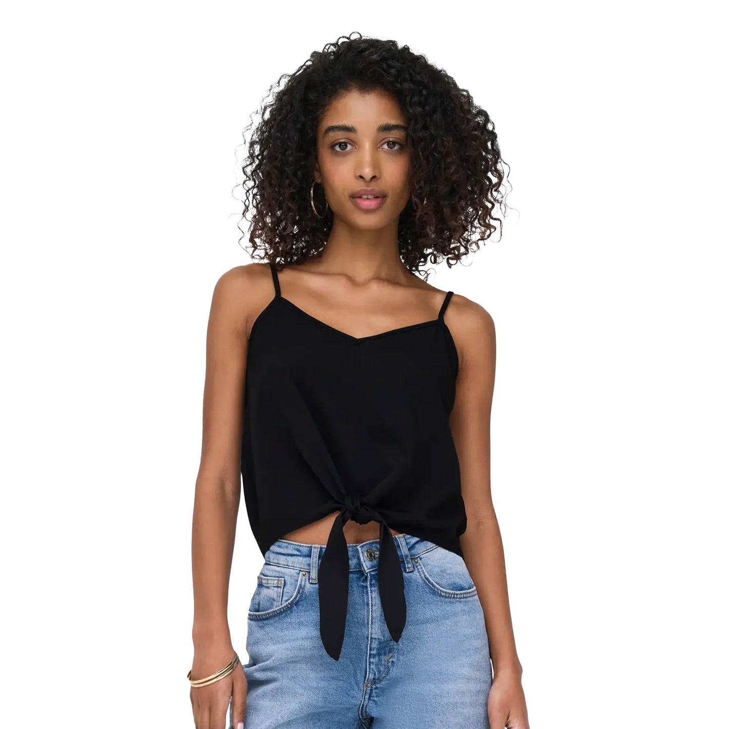 Only Nova Life Elite Knot Singlet Solid Black - 15342637B