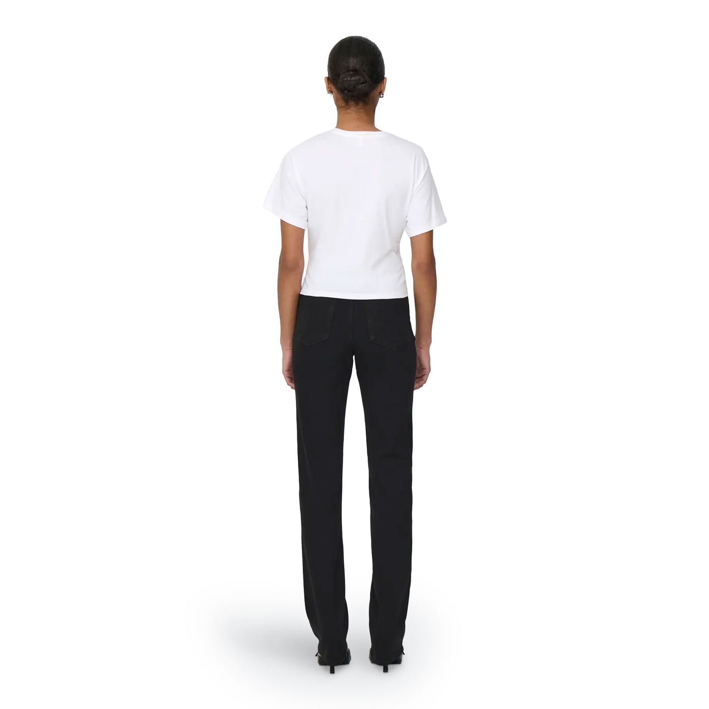 Only Will Life S/S Tie Top Bright White - 15343432BW