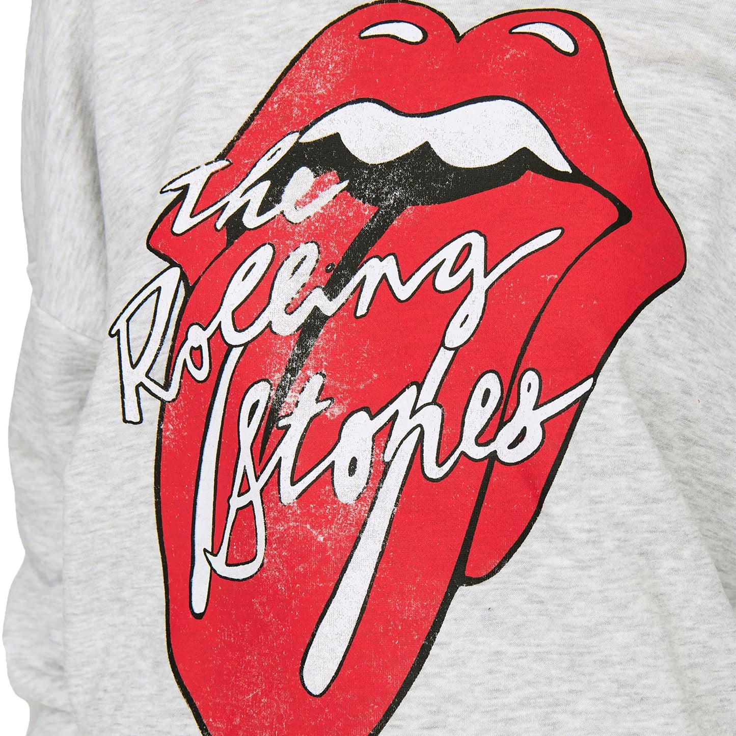 Only Rolling Stones L/S O-Neck Sweat Light Grey Melange - 15345927LGM