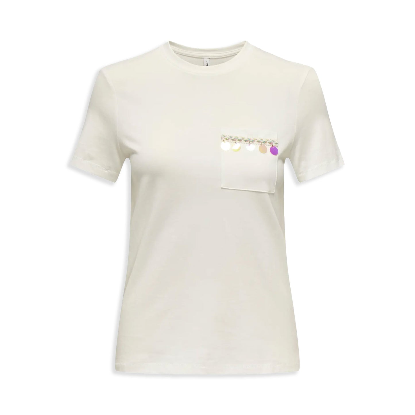 Only Filippa Life S/S O-Neck Top Cloud Dancer - 15346574CD