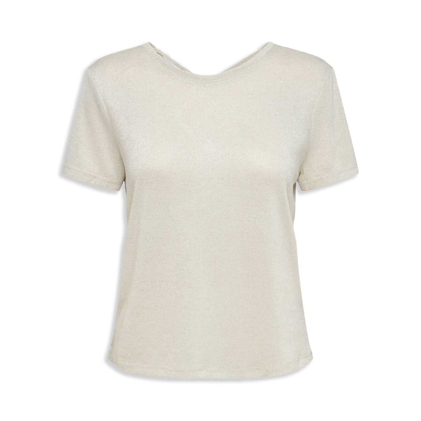 Only Amber Life S/S Glitter Top Cloud Dancer - 15346637CD