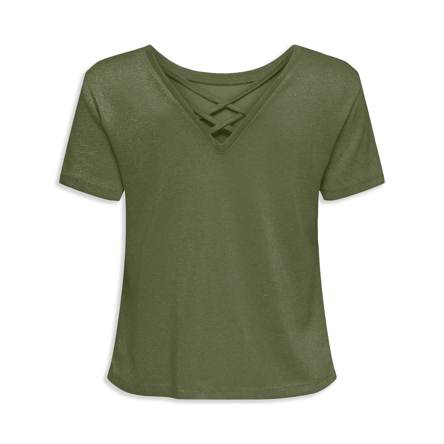 Only Amber Life S/S Glitter Top Kalamata - 15346637K