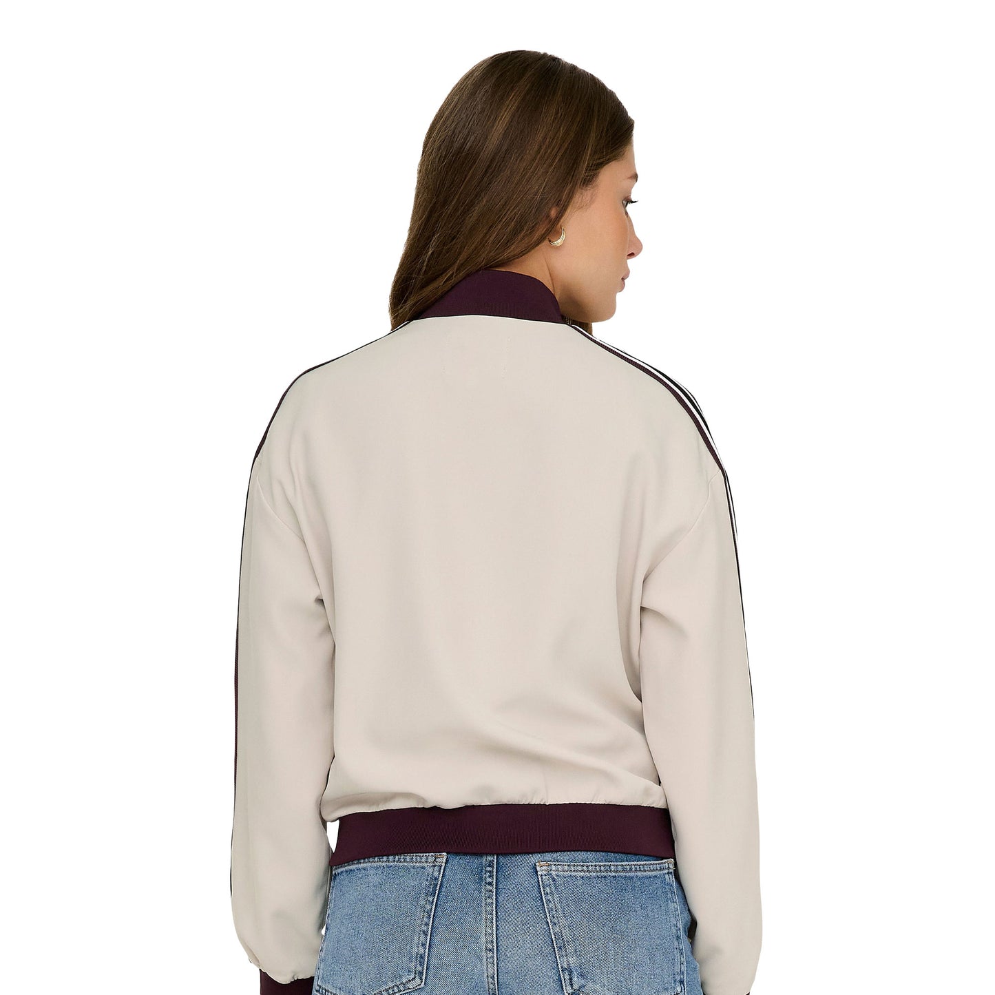 Only Mellie Life Panel Zip Jacket Pumice Stone - 15351239PS