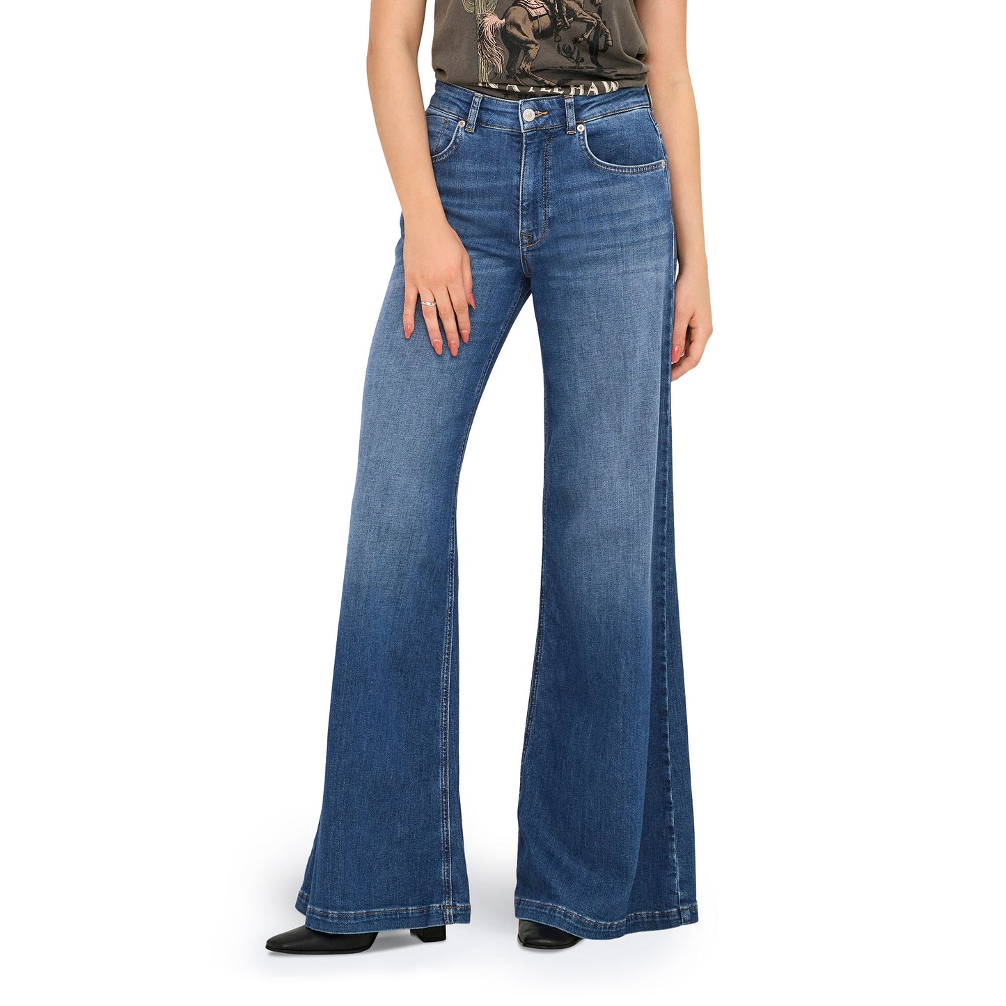Only California MW Wide Flare Dnm Dark Medium Blue - 15352119DMB
