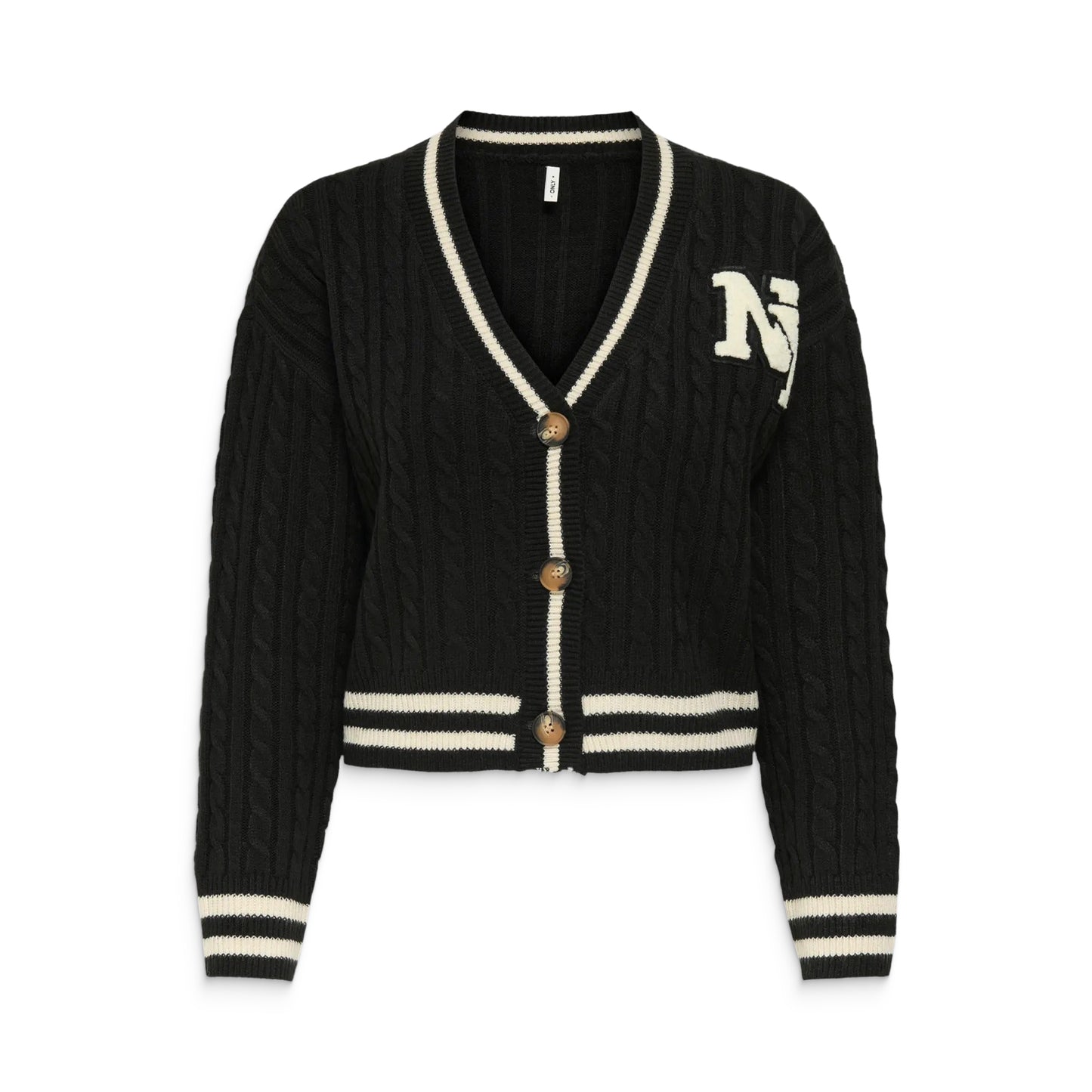 Only Thale LS Button Cardigan Knit Black - 15352210B