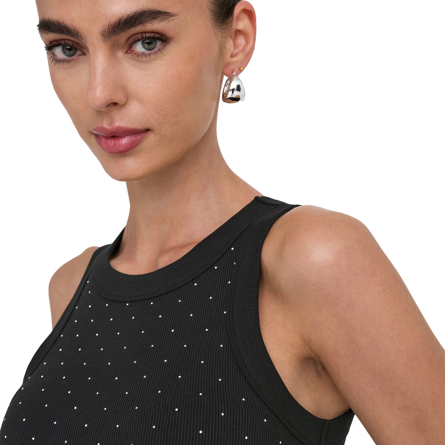 Only Arnhem S/L Rhinestone Top Black - 15356205B
