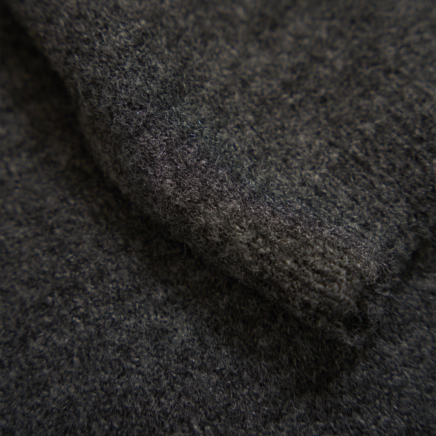 Only Talio LS Short O-Neck BF Knit Dark Grey Melange - 15358603DGM