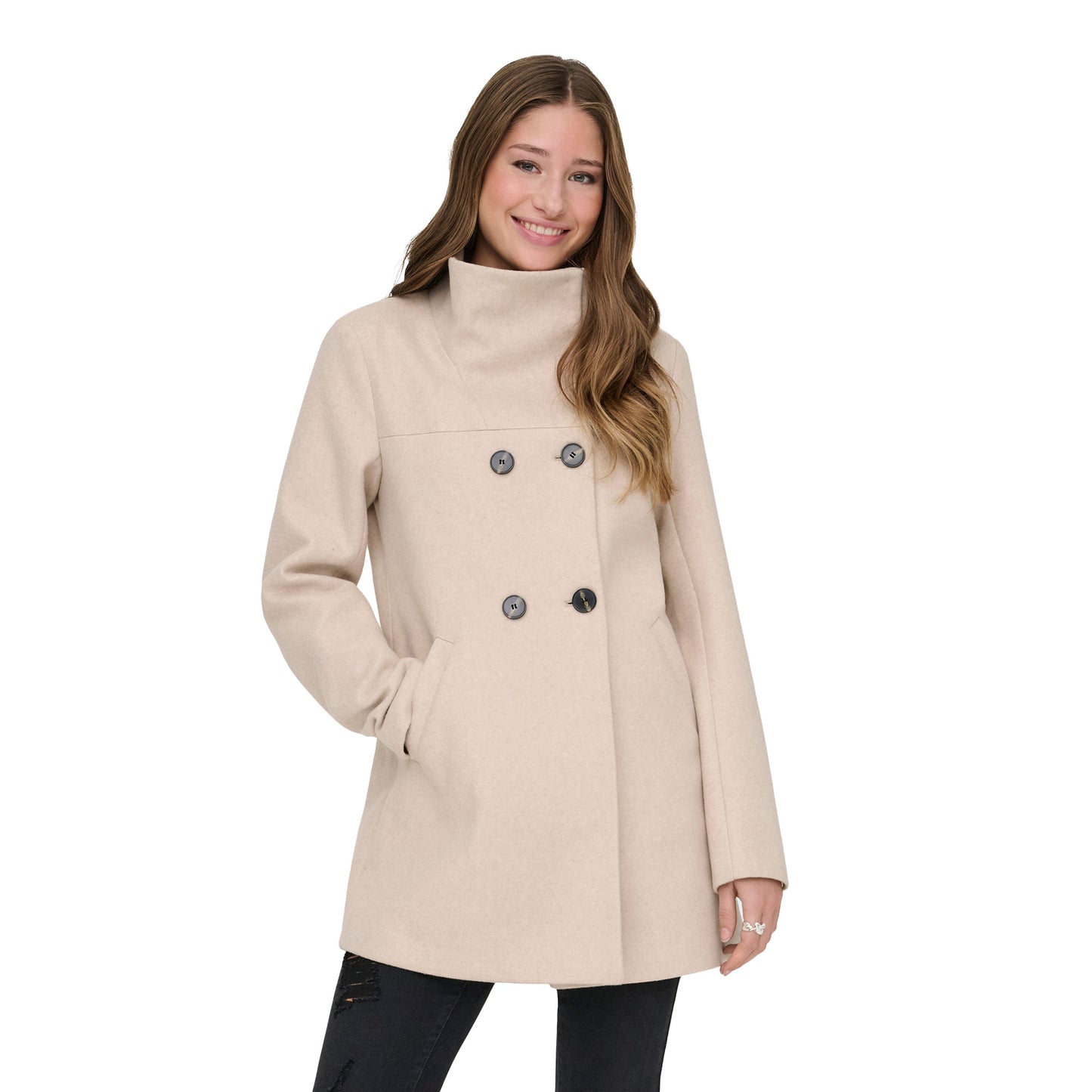 Only Blake Life DB Coat BF Simply Taupe - 15358884ST