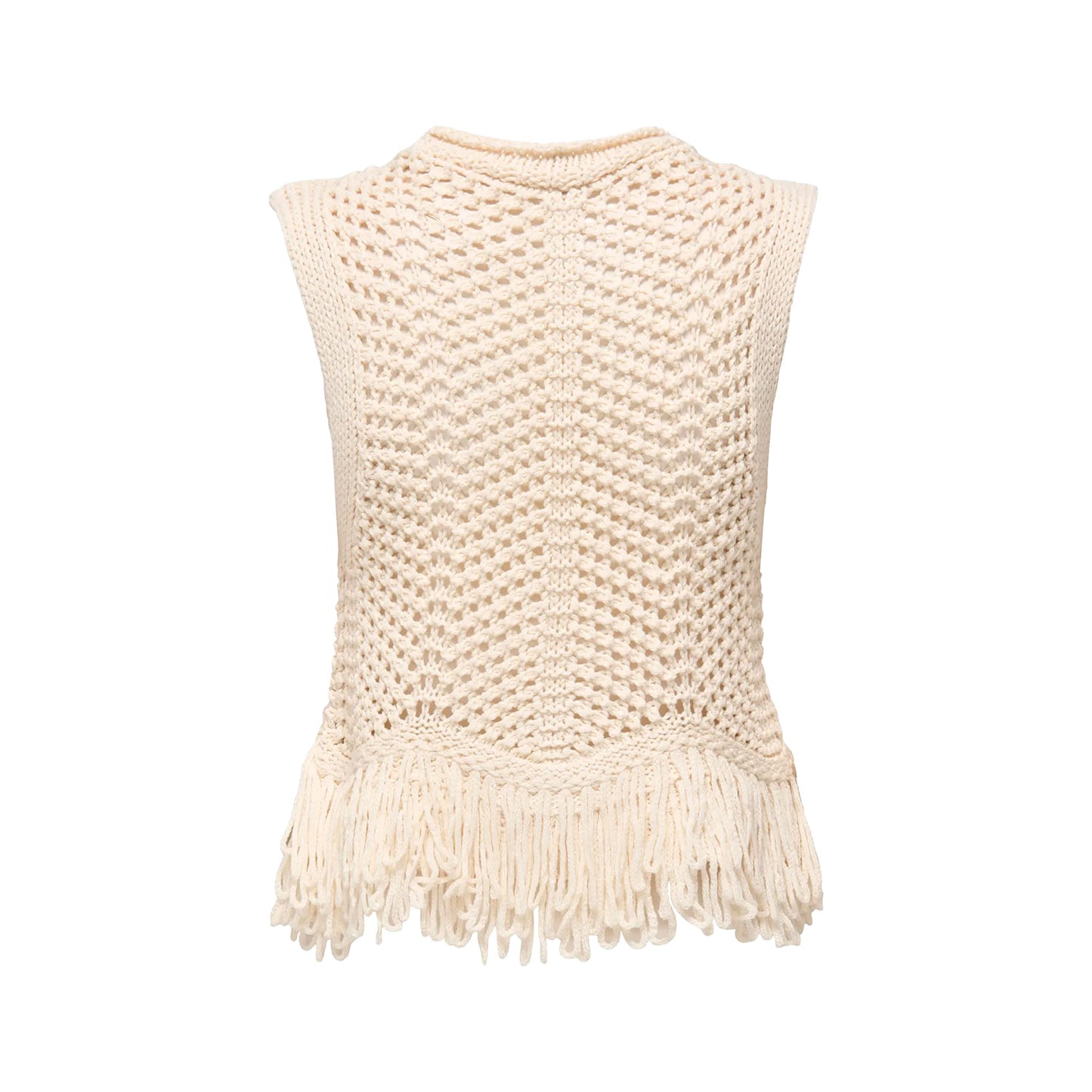 Only Kimmie Fringe Top Knit Birch - 15365146B