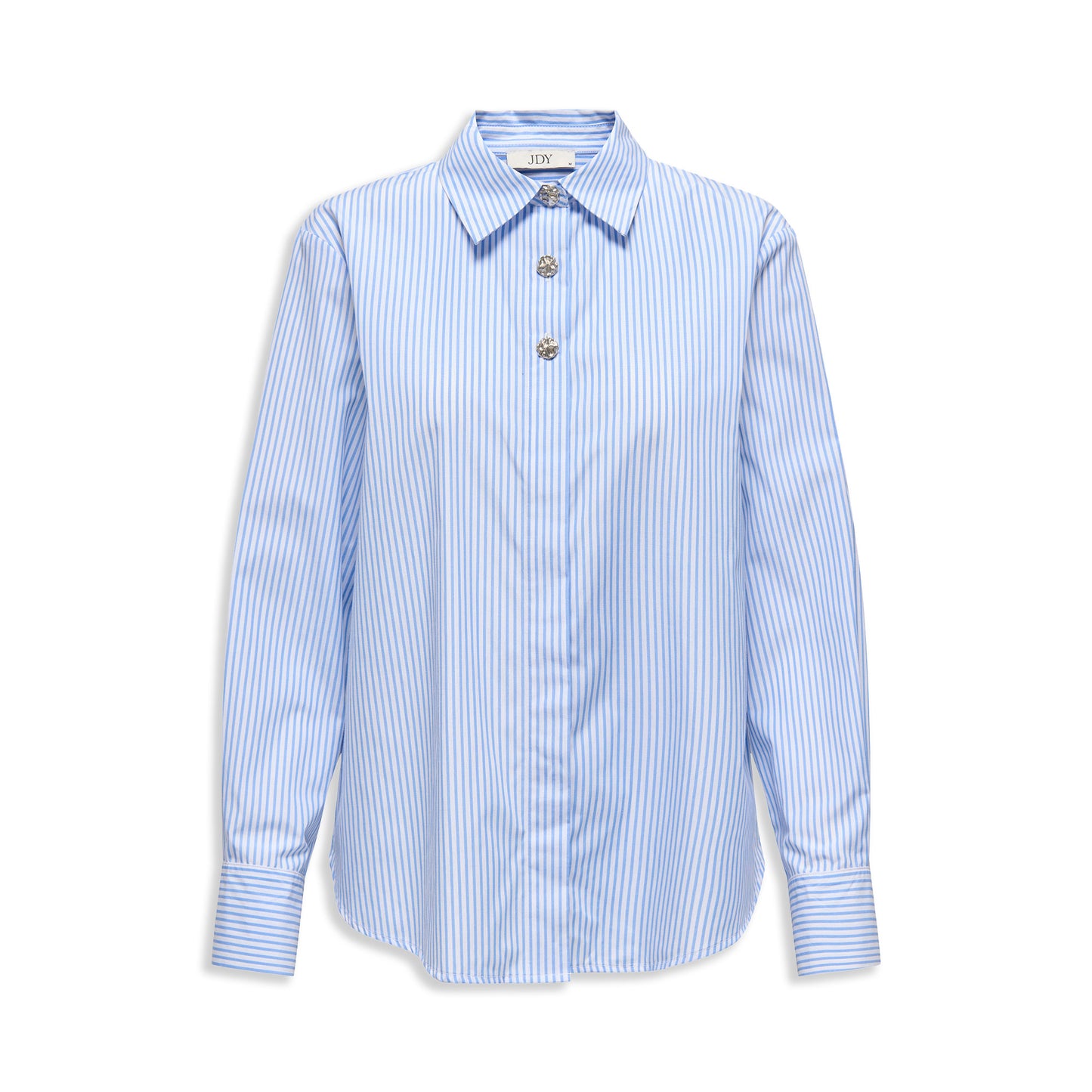 JDY Soho L/S Loose Striped Shirt White - 15368294W