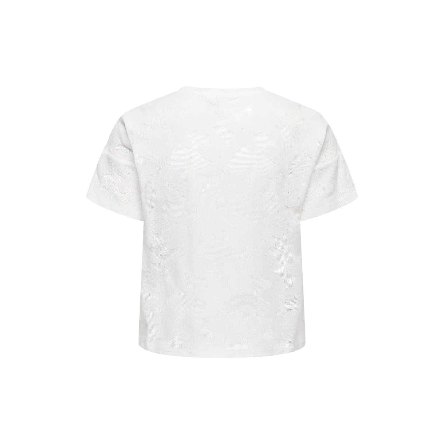 Only Mirabella S/S O-Neck Lace Top Cloud Dancer - 15369252CD