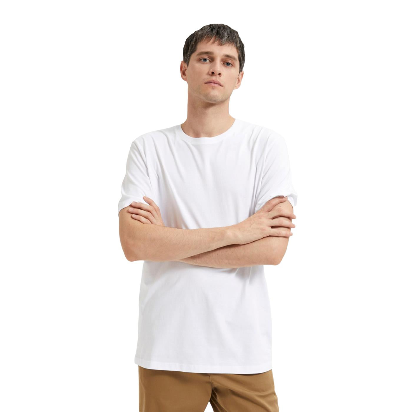 Selected Homme Aspen SS O-Neck Tee Bright White - 16087842BW