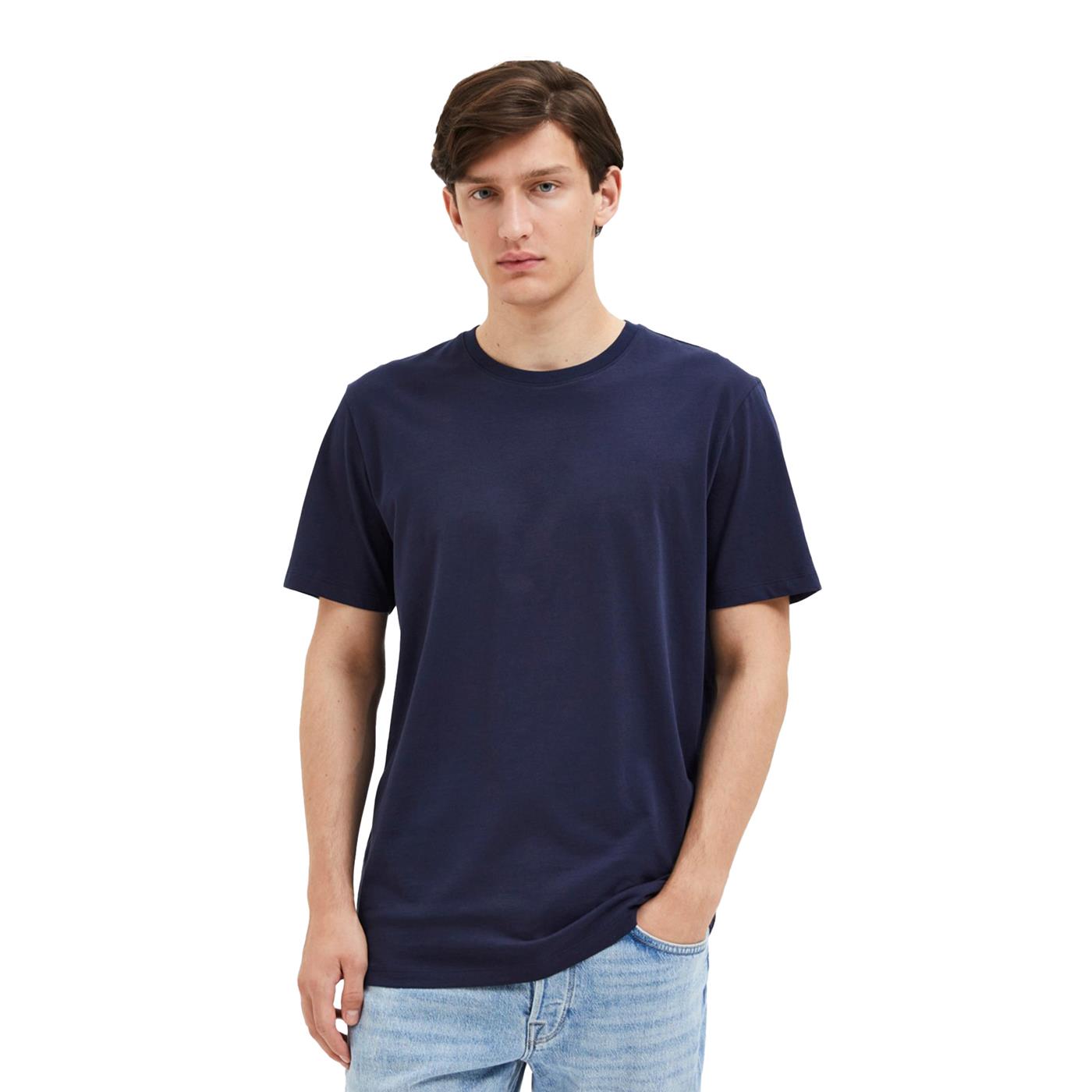 Selected Homme Aspen SS O-Neck Tee Navy Blazer - 16087842NB