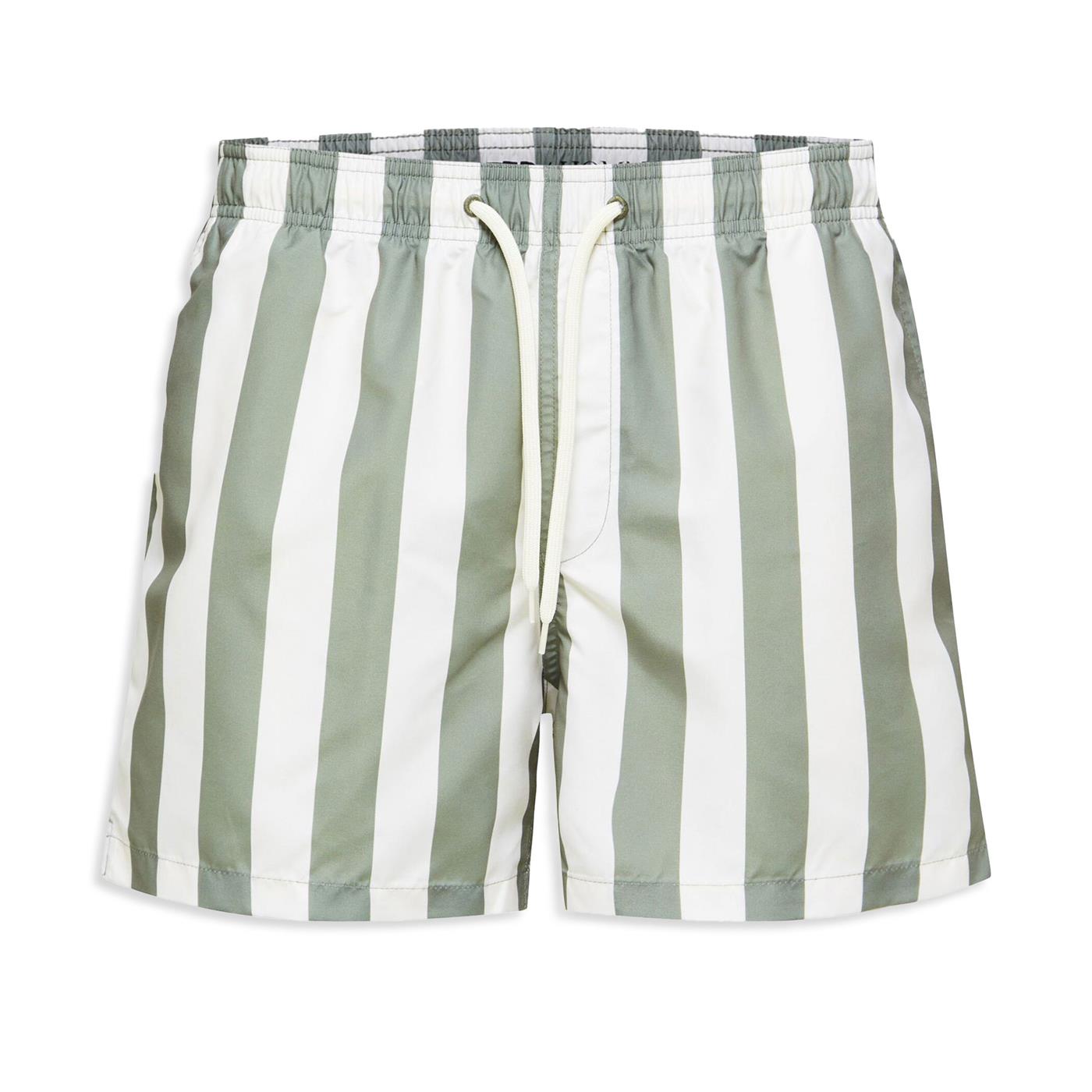 Selected Homme Dane AOP Swim Shorts Cloud Dancer W. Stripes - 16089427CD