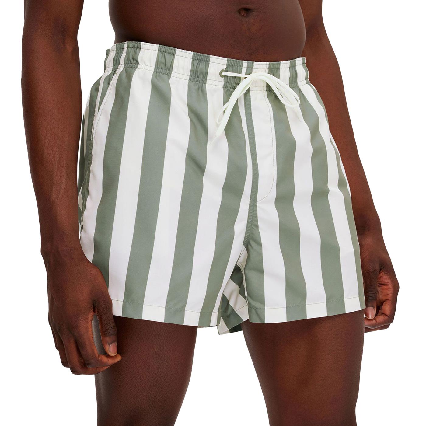 Selected Homme Dane AOP Swim Shorts Cloud Dancer W. Stripes - 16089427CD