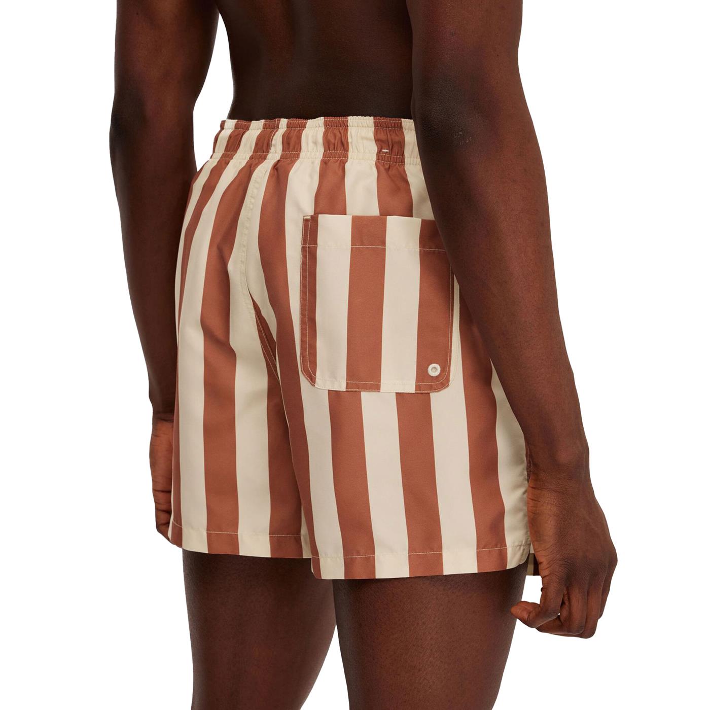 Selected Homme Dane AOP Swim Shorts Oatmeal W. Stripes - 16089427OS