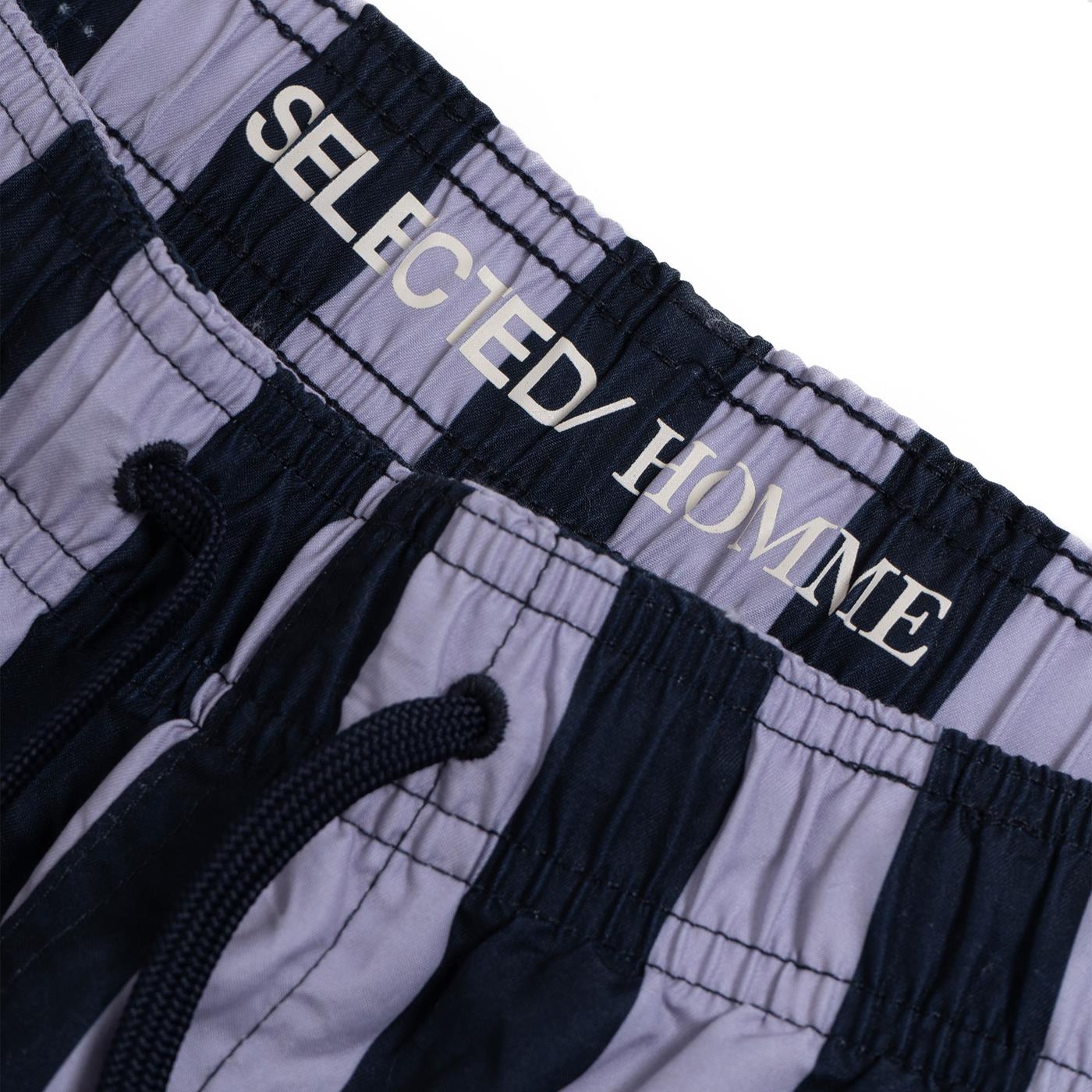 Selected Homme Dane AOP Swim Shorts Sky Captain W. Stripes - 16089427SCS