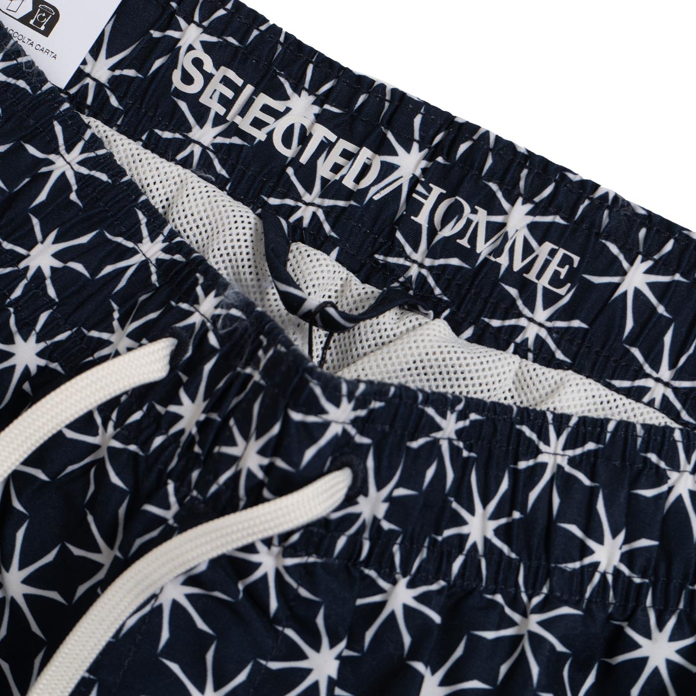 Selected Homme Dane AOP Swim Shorts Sky Captain - 16089427SC