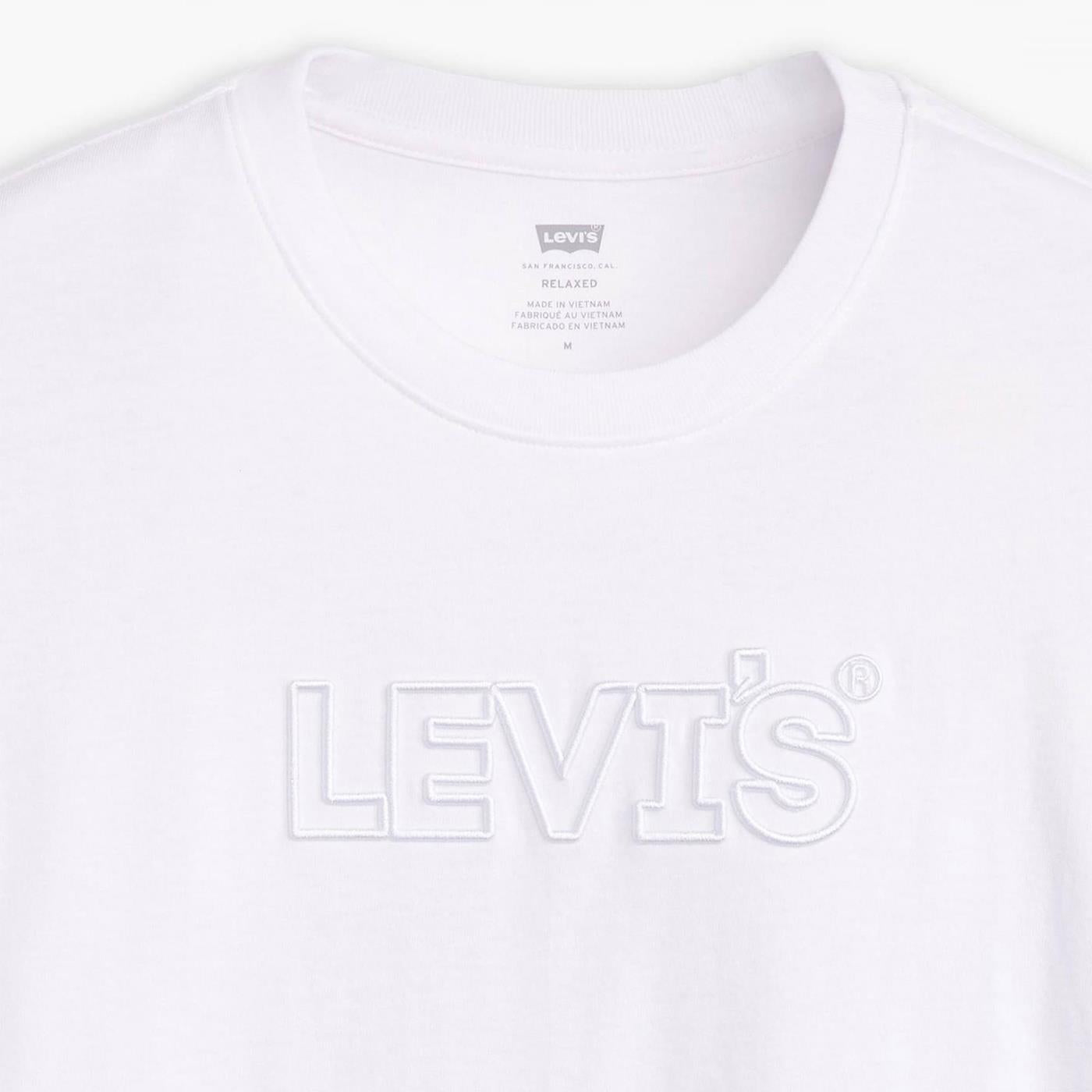 Levis SS Relaxed Fit Tee Corded Headline White - 16143-1477