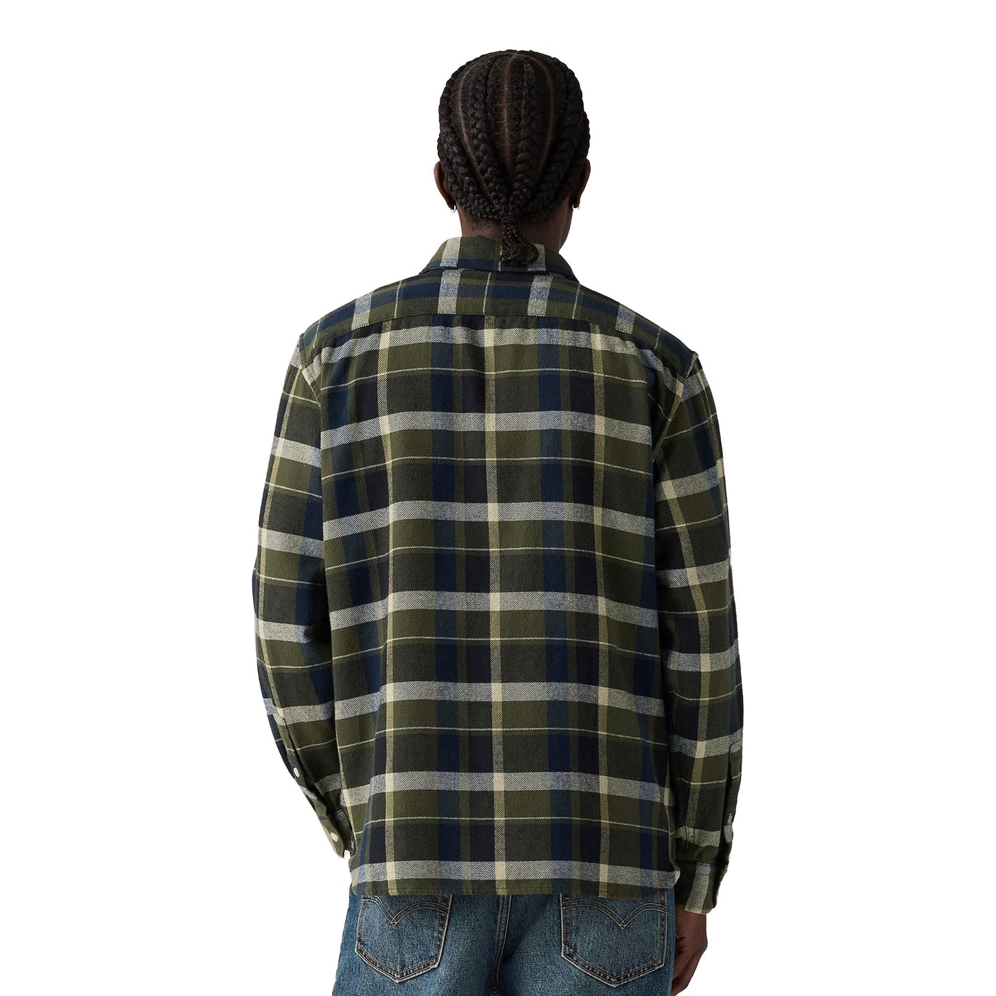 Levis Jackson Worker Shirt Medina Plaid Deep Depths - 19573-0288