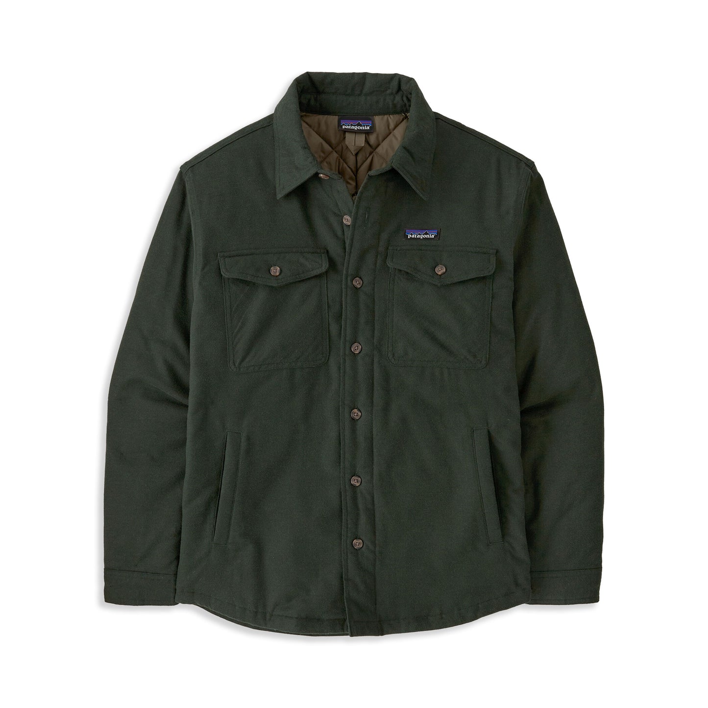 Patagonia LW Insulated Fjord Flannel Shirt Old Growth Green - 20386-OLGG