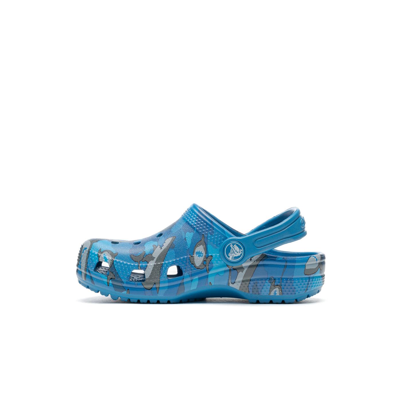 Crocs Kids Classic Shark Clog Prep Blue  - 2061474KI