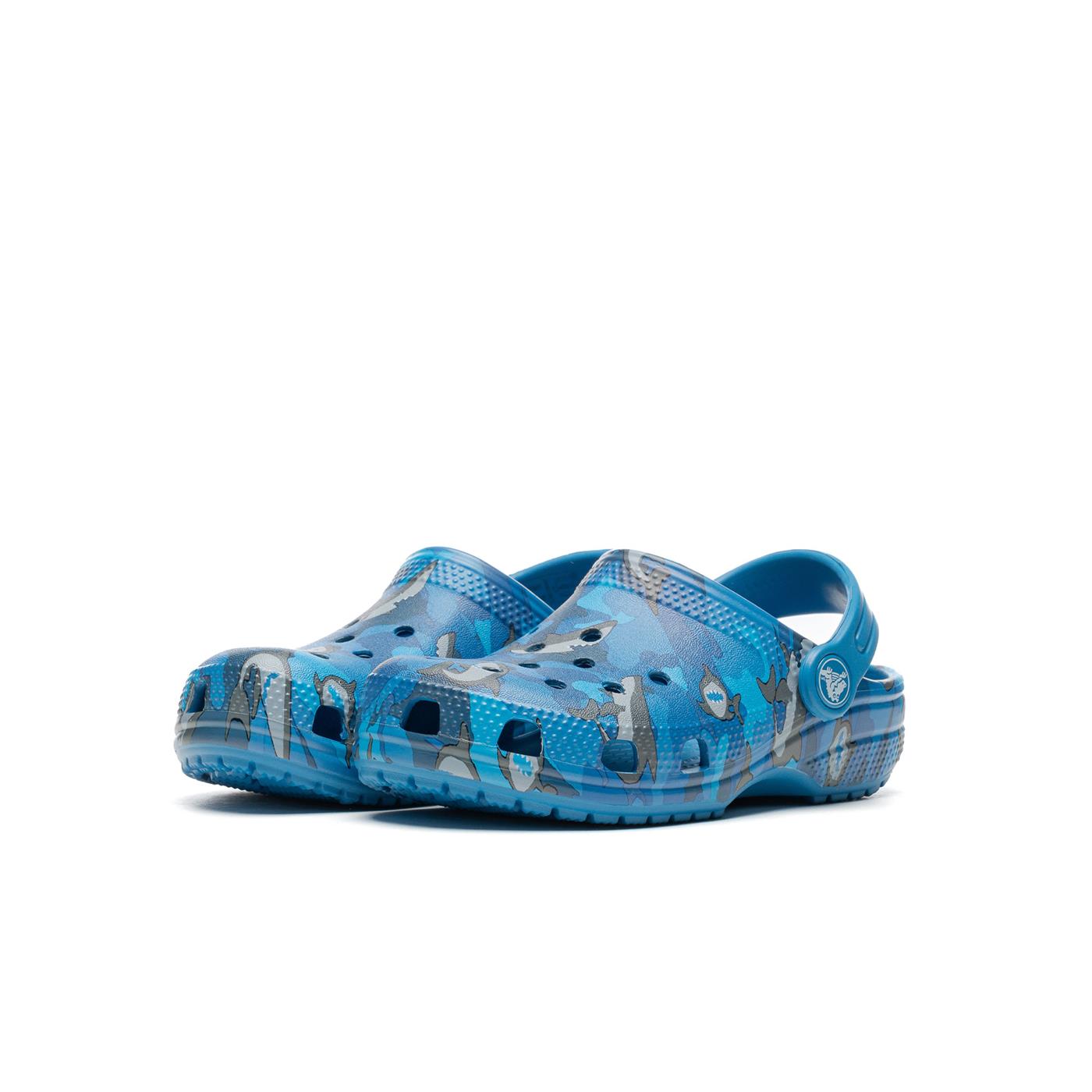 Crocs Kids Classic Shark Clog Prep Blue  - 2061474KI