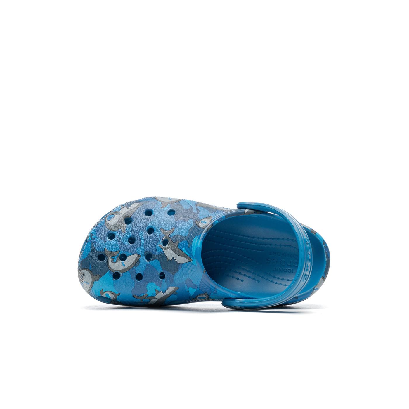 Crocs Kids Classic Shark Clog Prep Blue  - 2061474KI