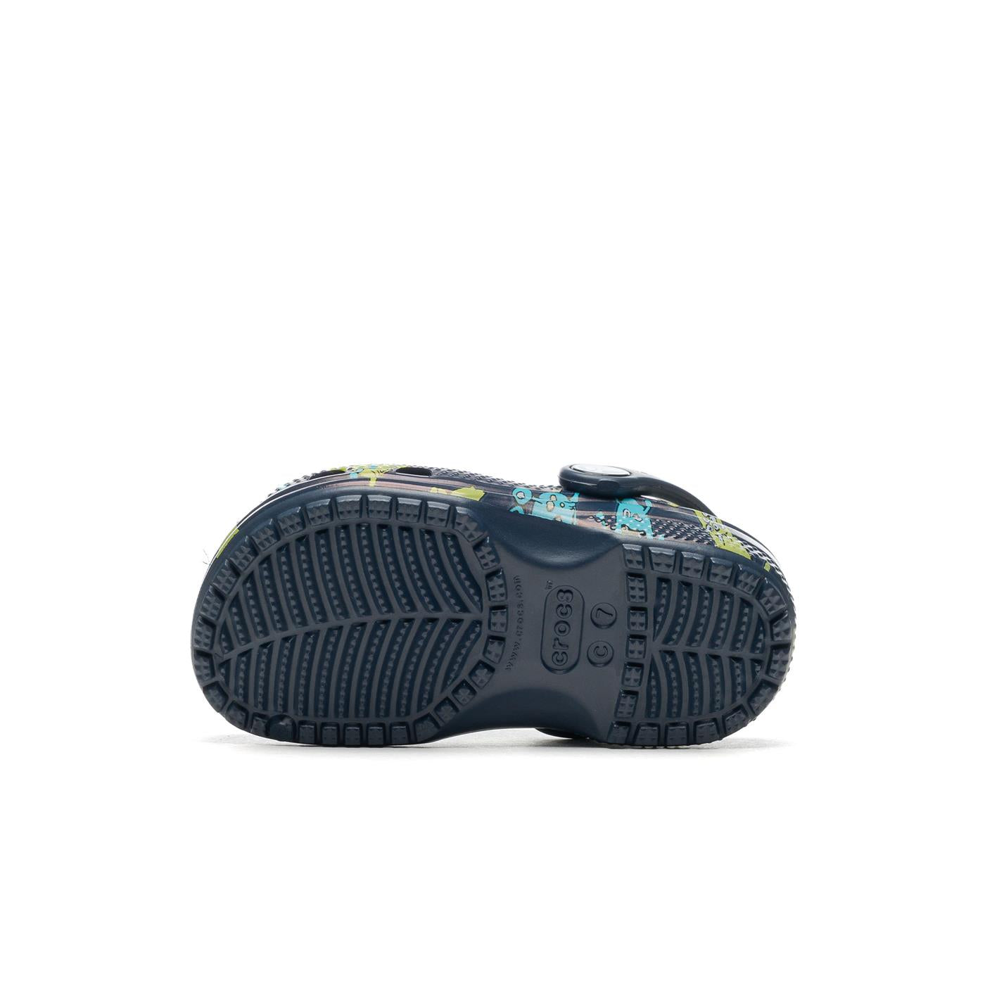 Crocs Kids Classic Monster Print Clog Navy - 206833410