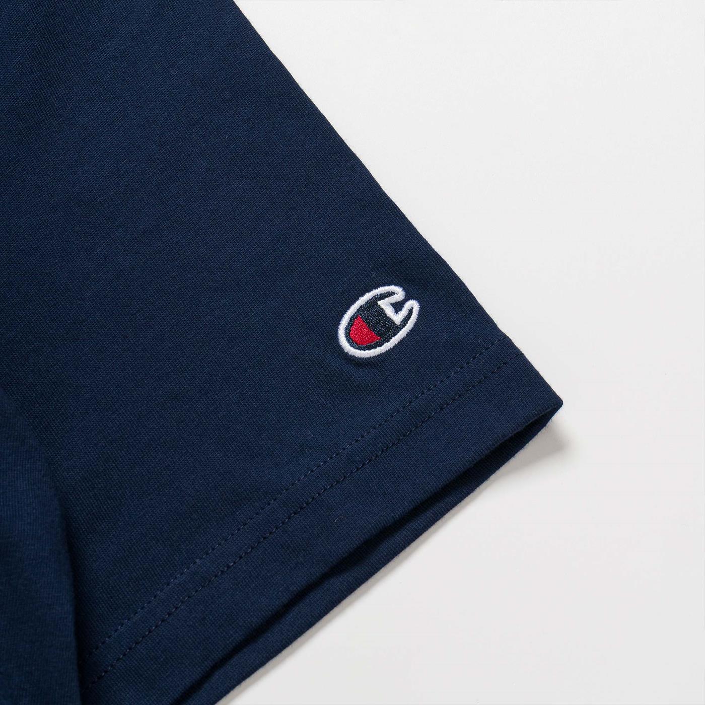 Champion Rochester Script Logo T-Shirt Navy  - 216473BS538