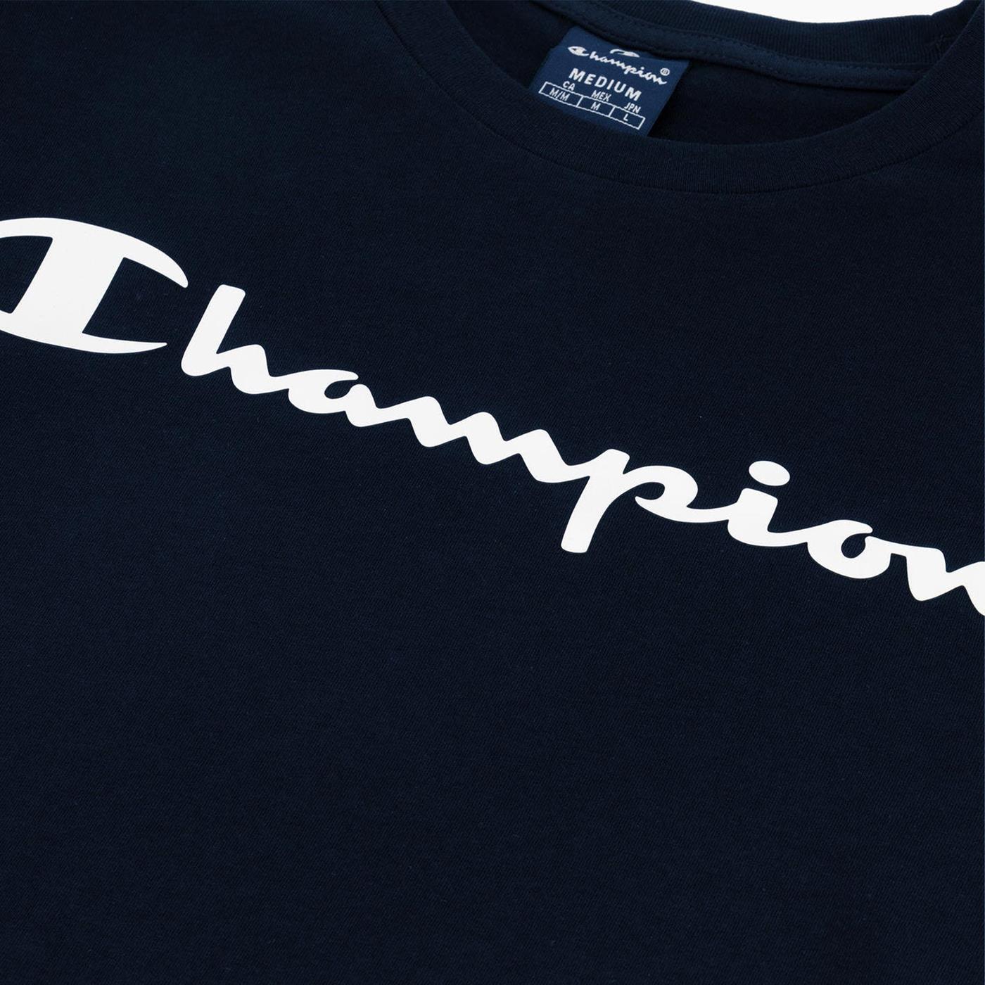 Champion Crewneck LS T-Shirt Navy  - 218285BS501