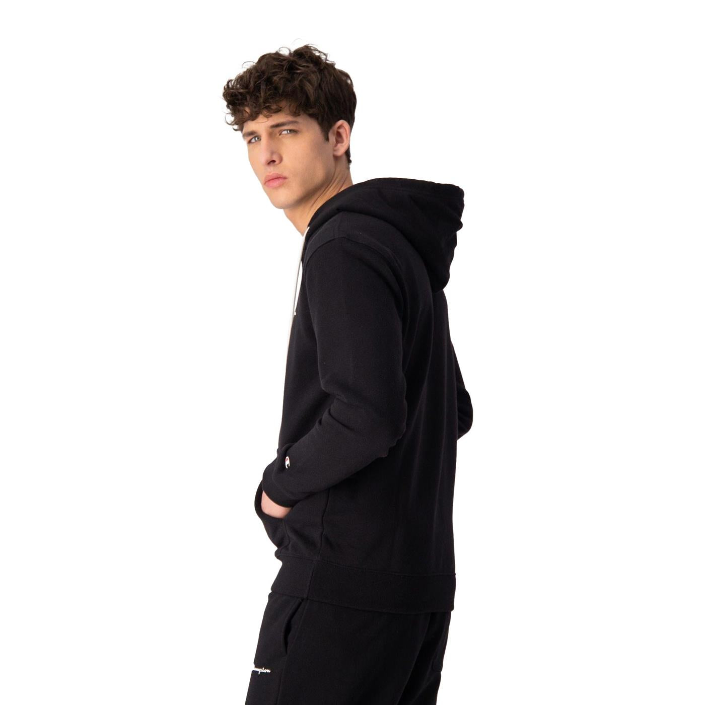 Champion Hooded Full-Zip Sweatshirt Black - 218289KK001