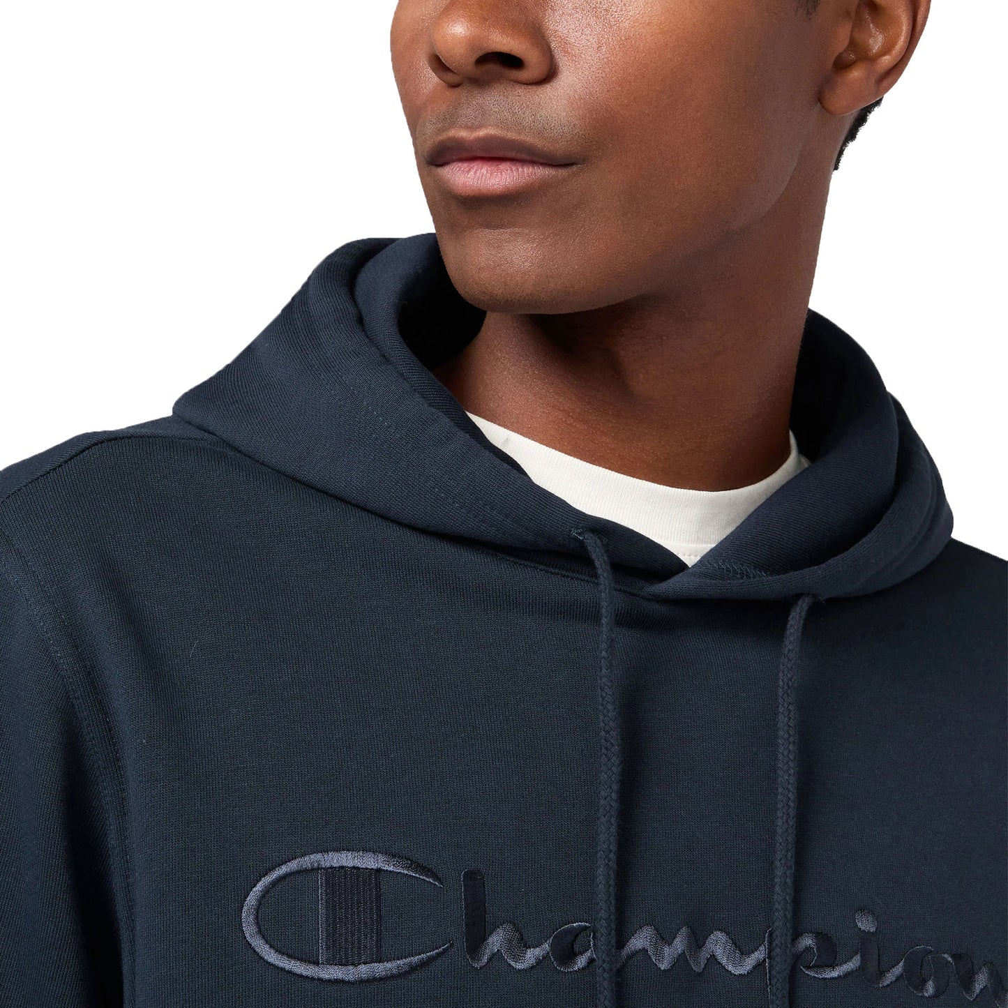 Champion Big Embroidered Logo Icon Hoodie Navy - 220271-BS501