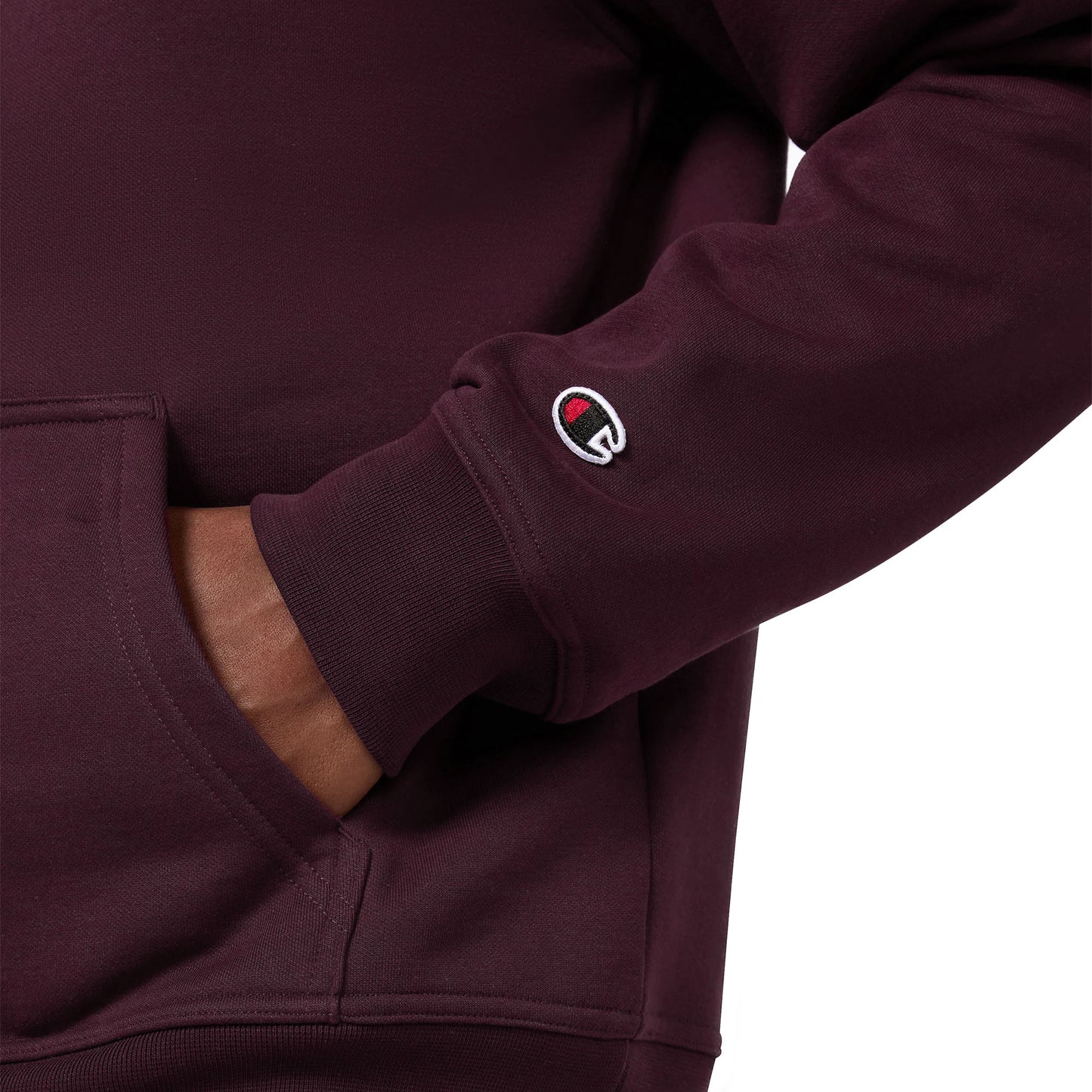 Champion Big Embroidered Logo Icon Hoodie Burgundy - 220271-RS522