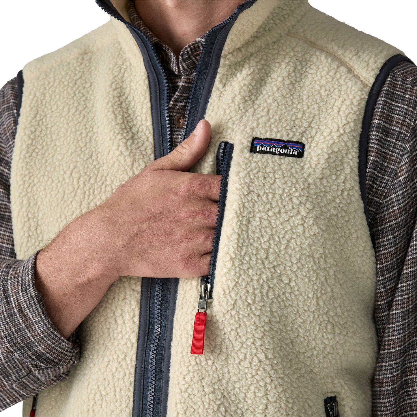 Patagonia Retro Pile Vest Pelican/Smolder Blue - 22821-PNSM