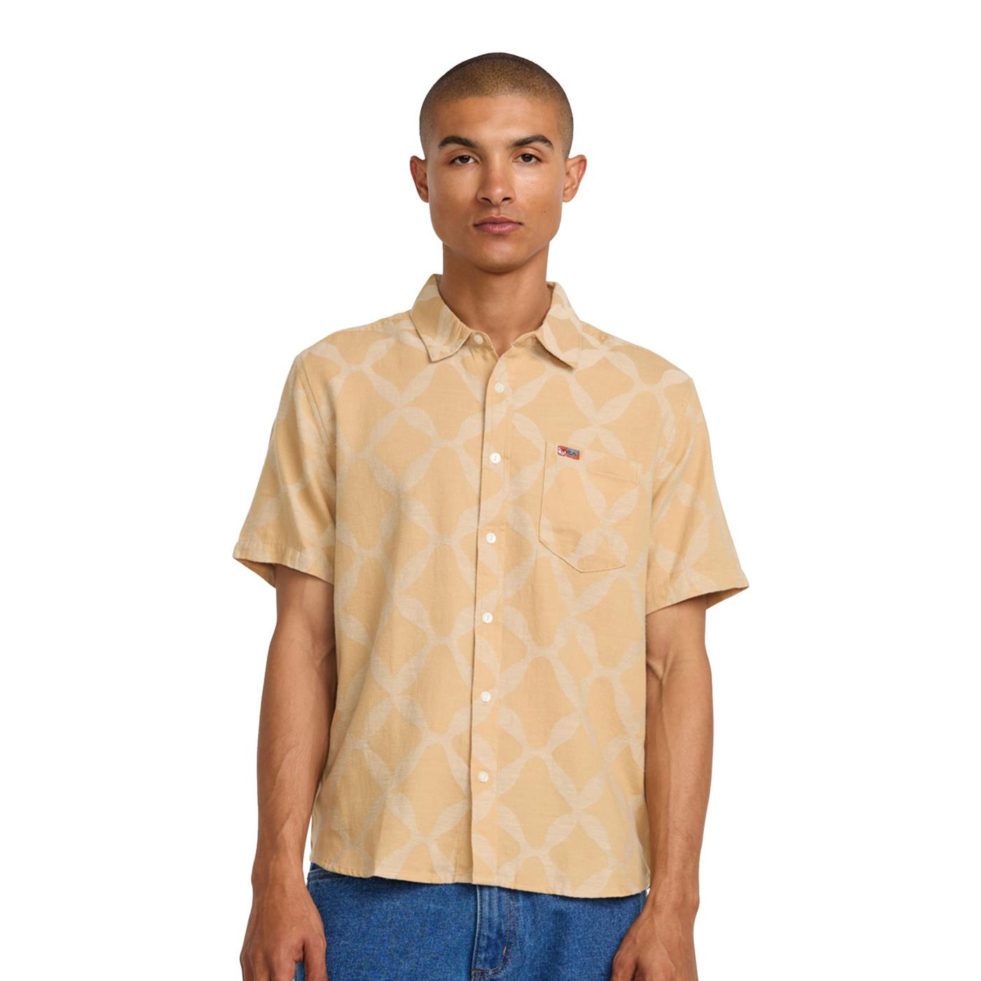 RVCA LA Ornament SS Shirt Ochre - 23A041501-OCR