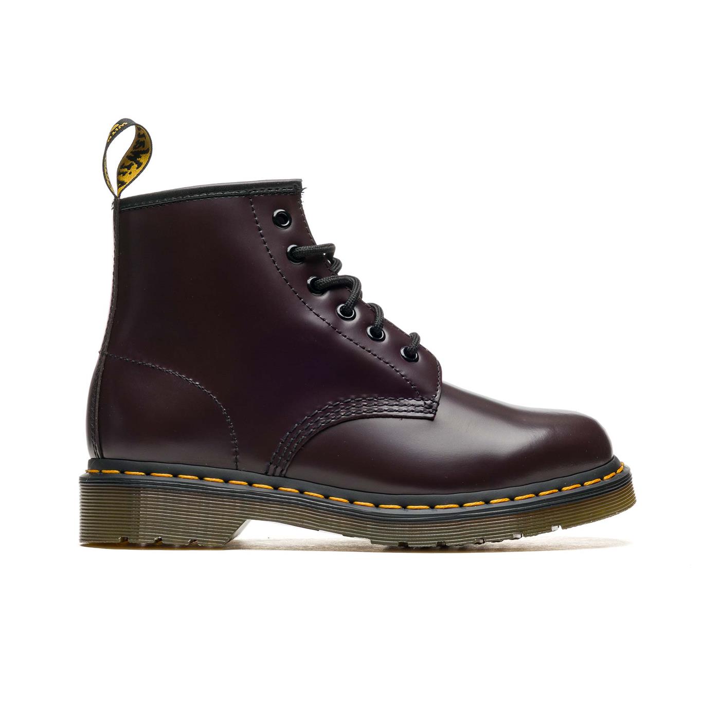Dr. Martens 101 Yellow Stitch Burgundy Smooth - 27282626