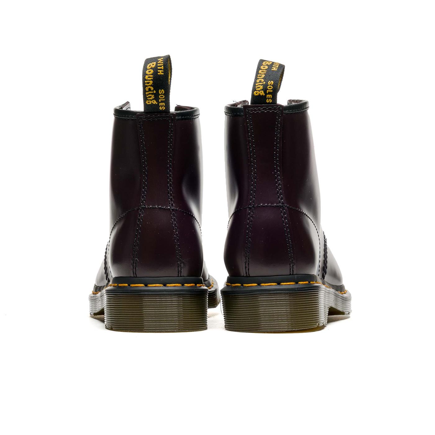 Dr. Martens 101 Yellow Stitch Burgundy Smooth - 27282626