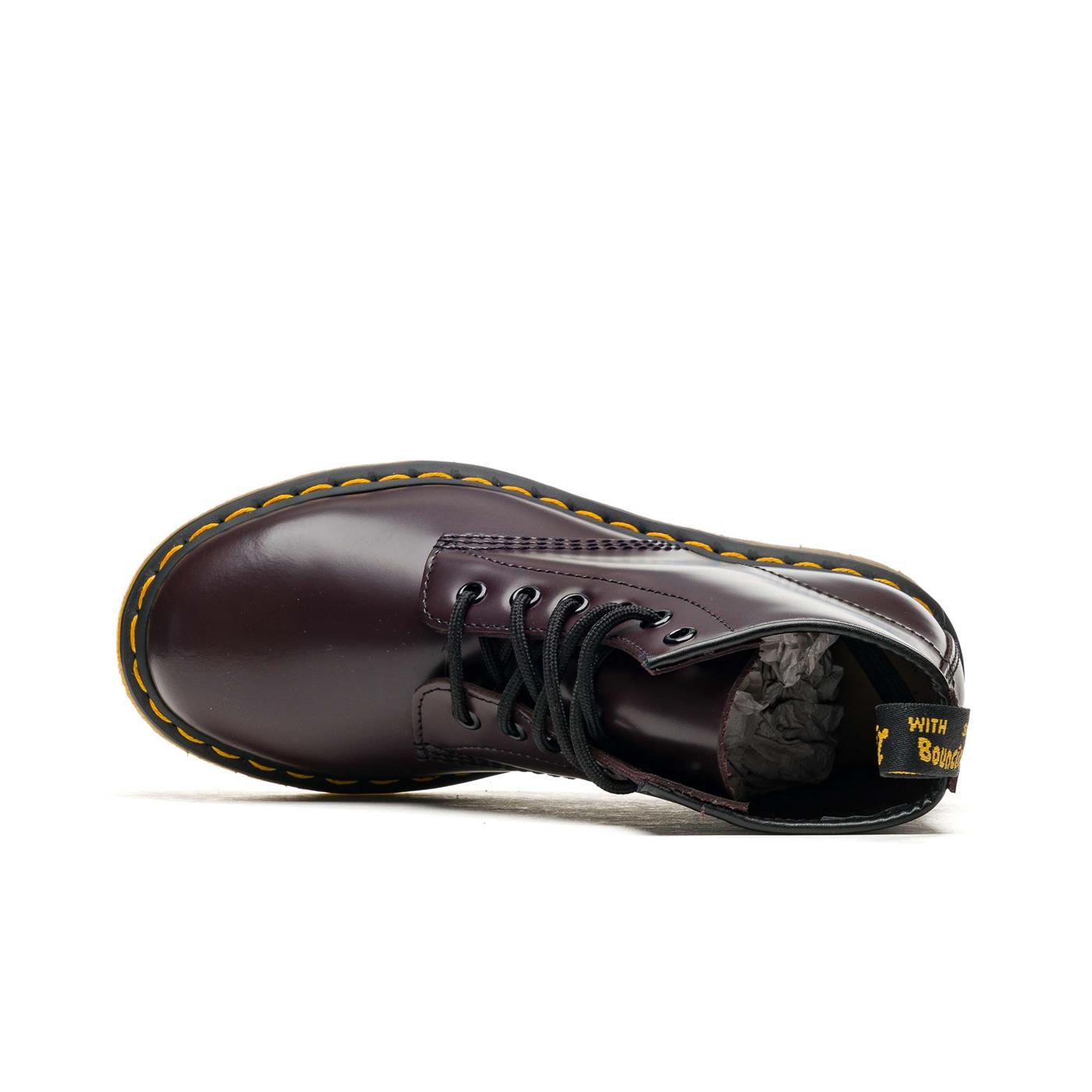 Dr. Martens 101 Yellow Stitch Burgundy Smooth - 27282626