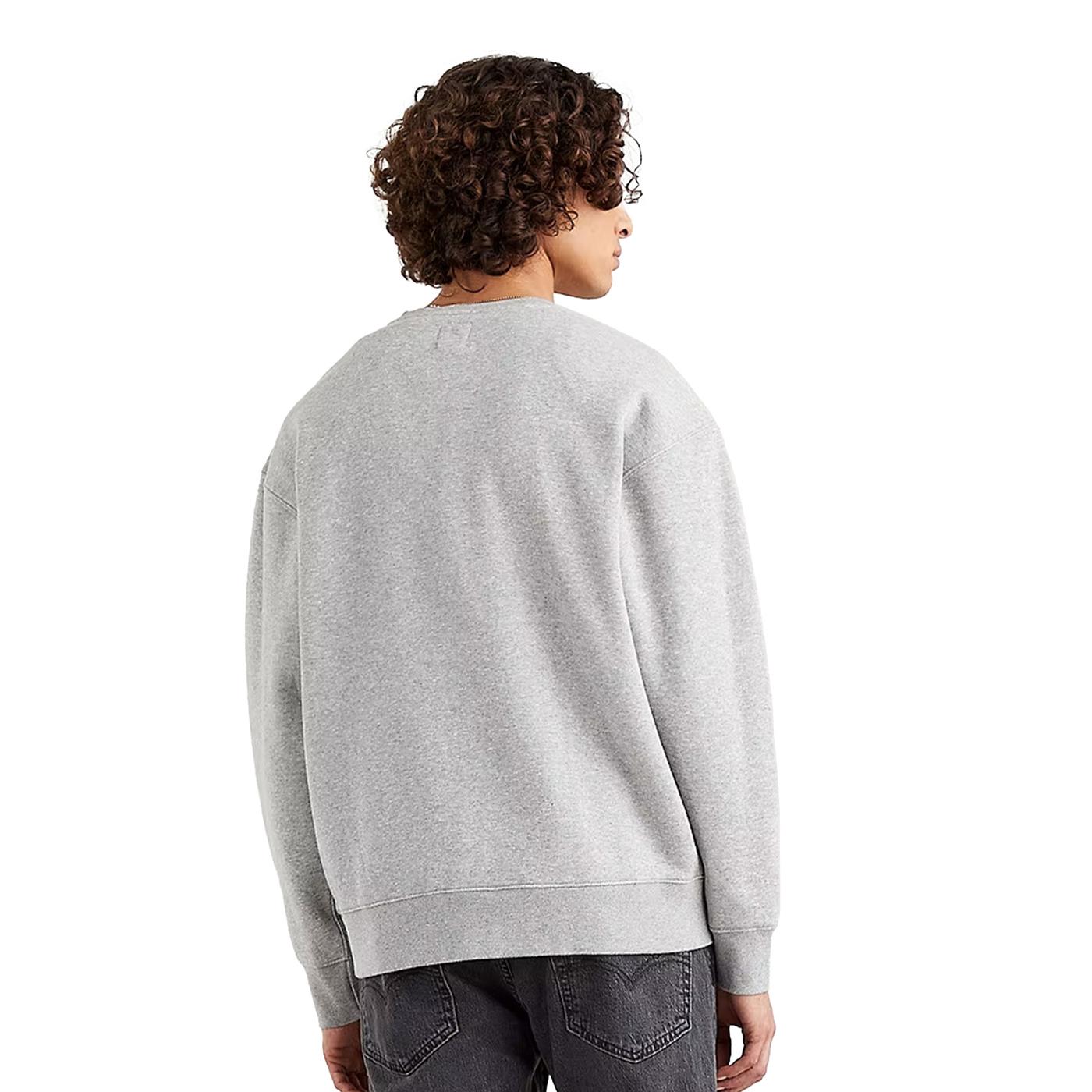 Levis T3 Relaxed Graphic Crew Sweatshirt Chisel Grey Heather - 39134-0030