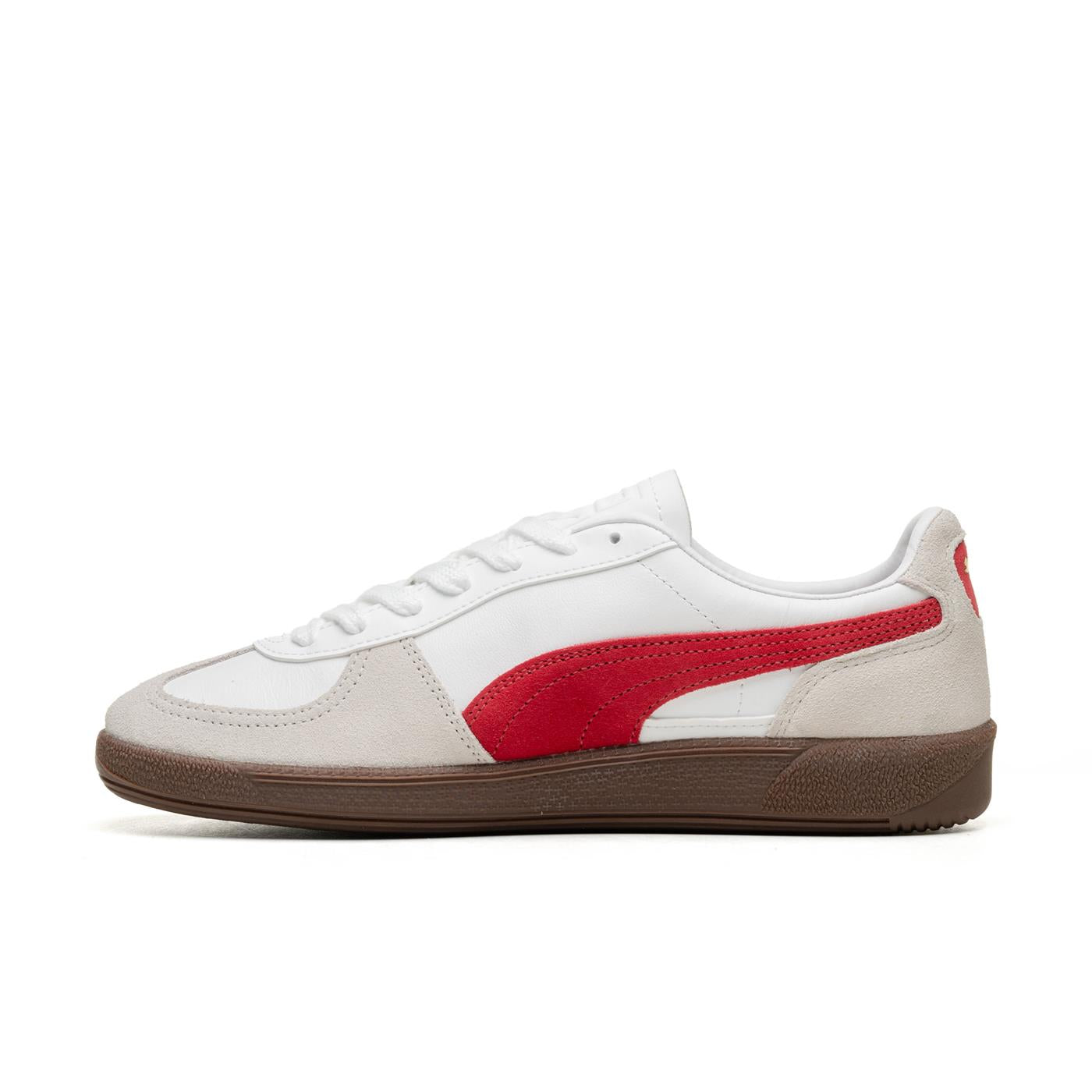 Puma Palermo Leather Puma White/Vapor Gray-Club Red - 396464-05