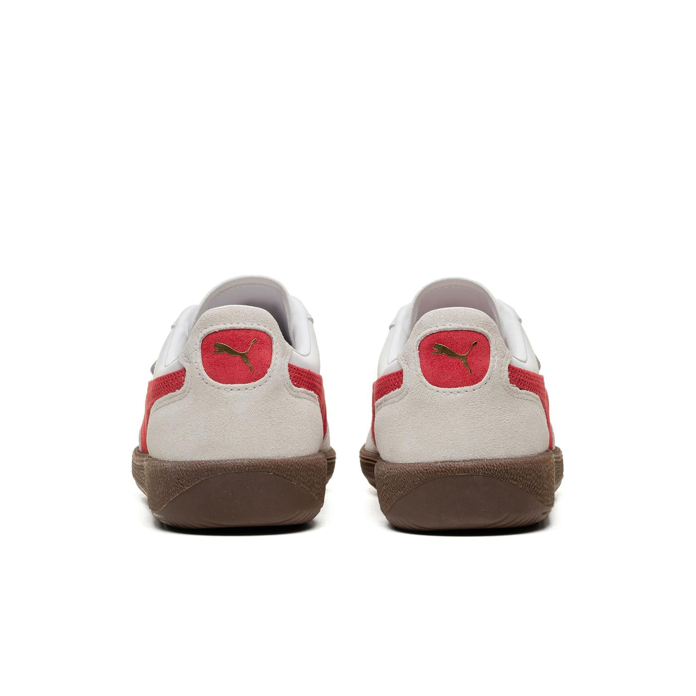 Puma Palermo Leather Puma White/Vapor Gray-Club Red - 396464-05