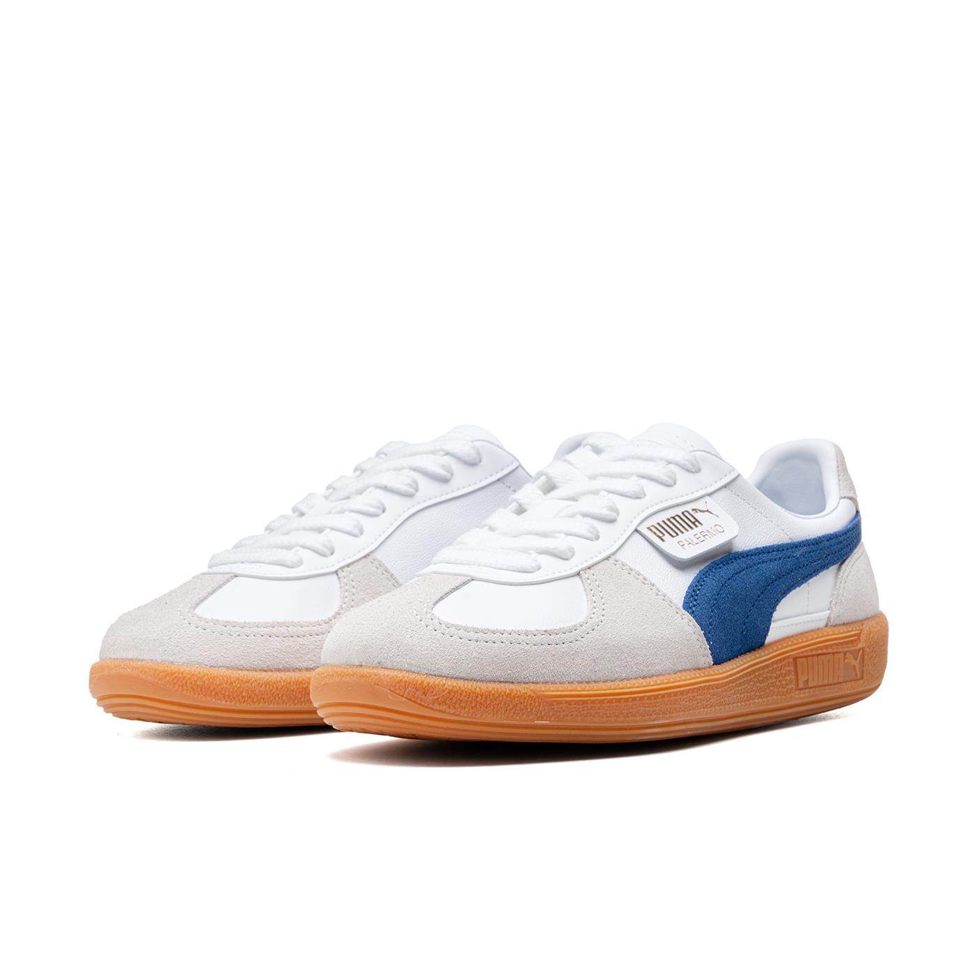 Puma Palermo Leather Puma White/Vapor Gray-Clyde - 396464-06