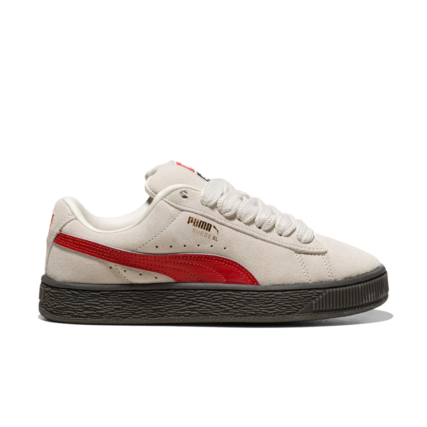 Puma Suede XL Jr Vapor Gray/Red Fire - 396577-28
