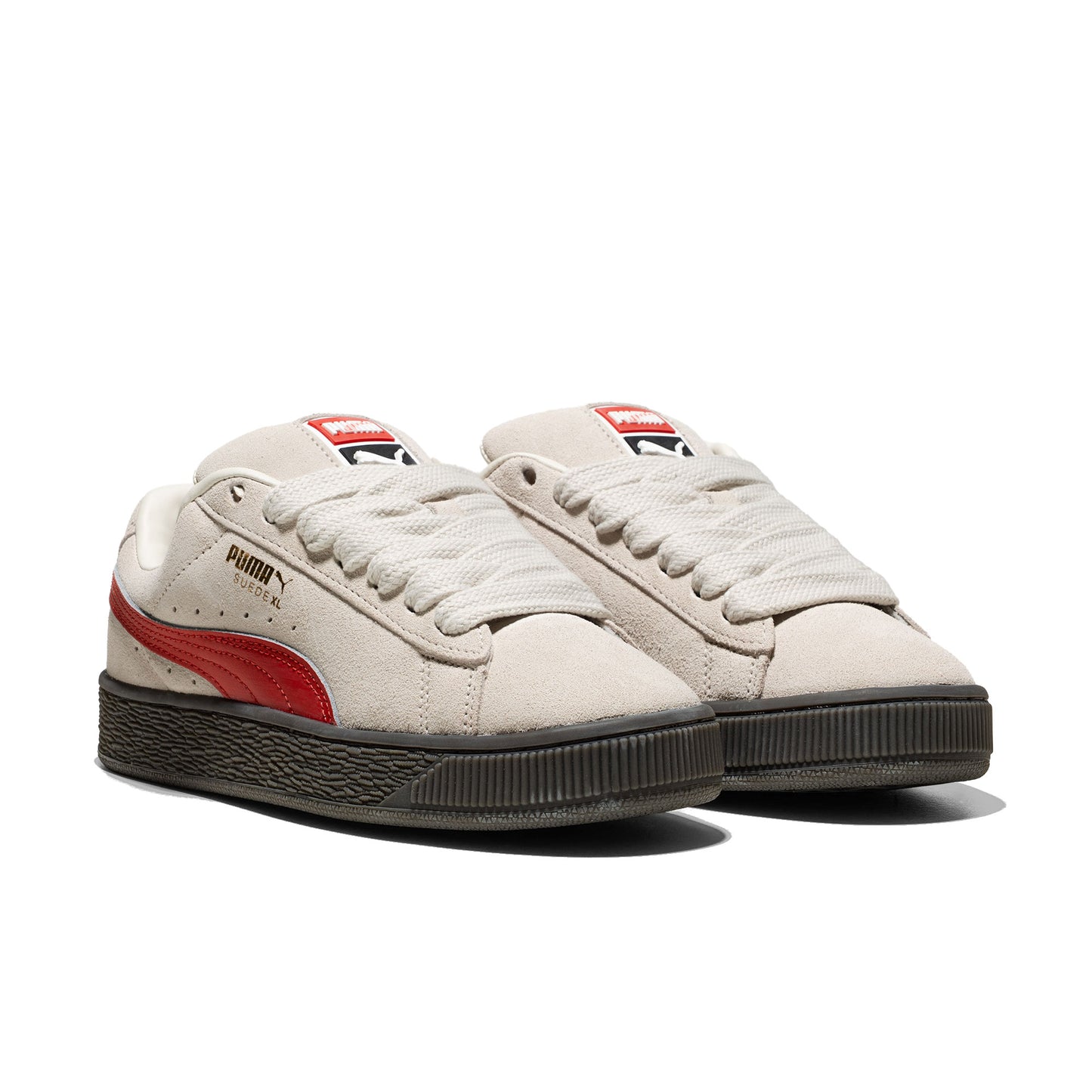 Puma Suede XL Jr Vapor Gray/Red Fire - 396577-28